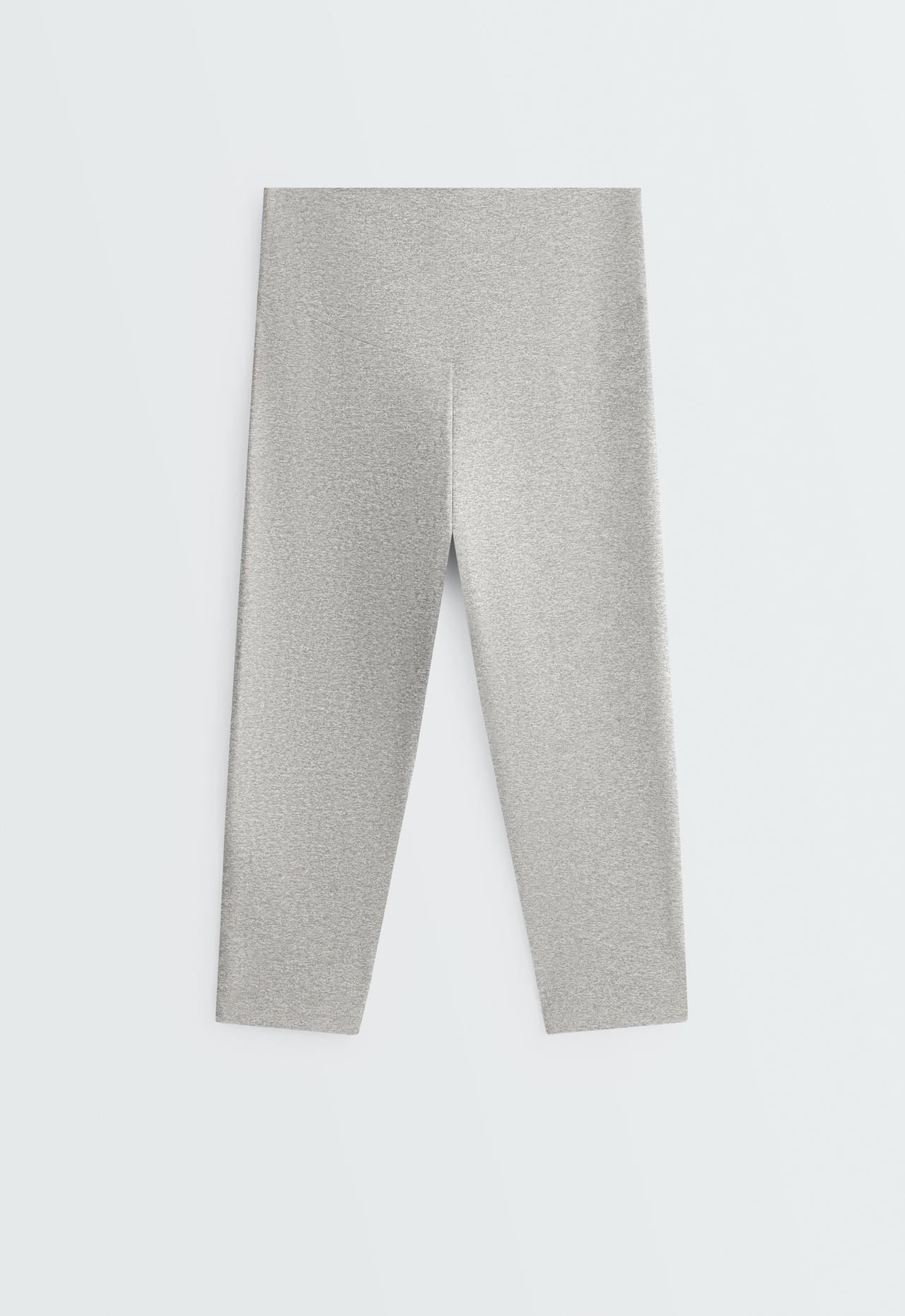 knee-length High rise Comfortlux 40cm marl leggings — GREY MELANGE