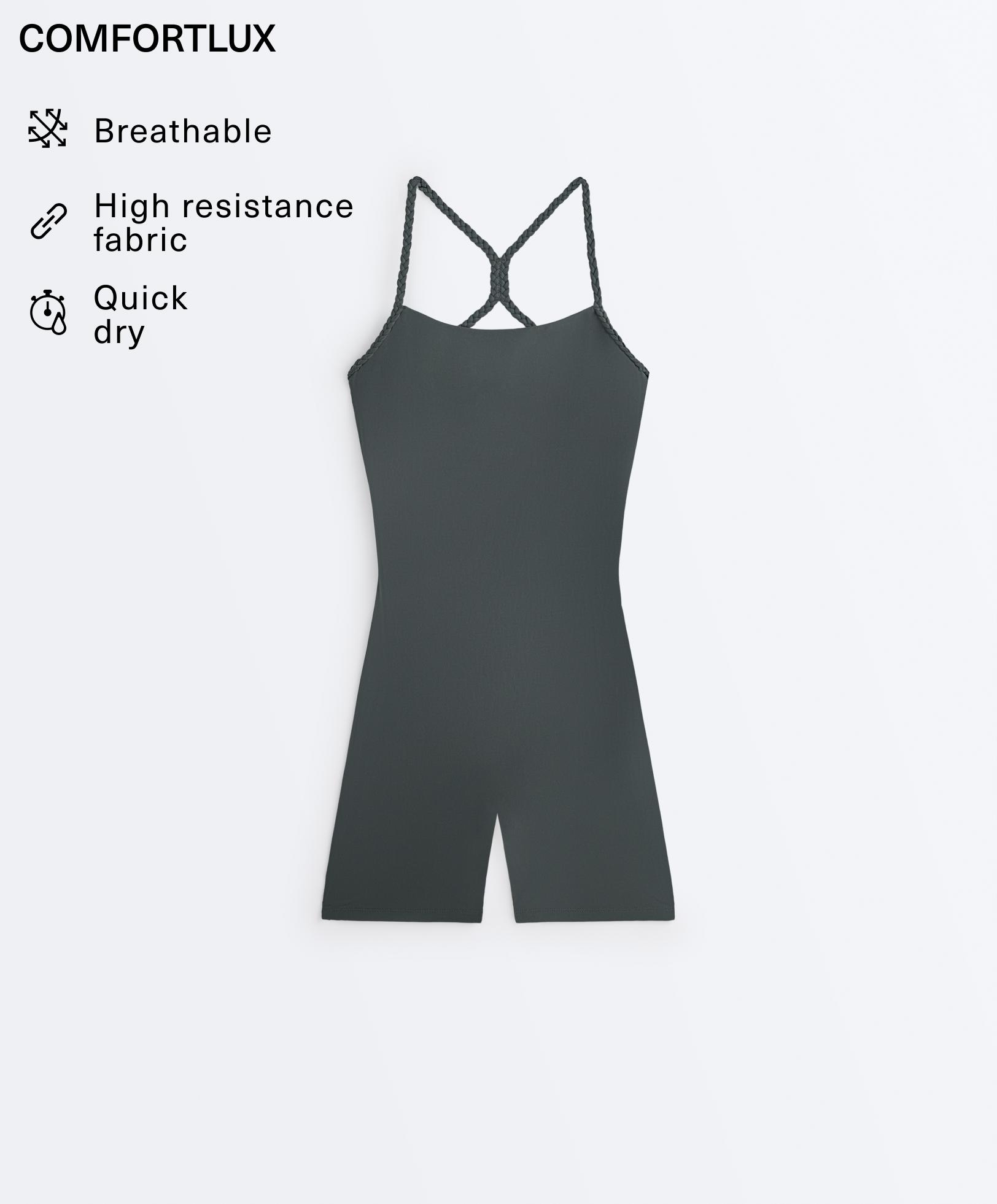 Comfortlux braided short jumpsuit