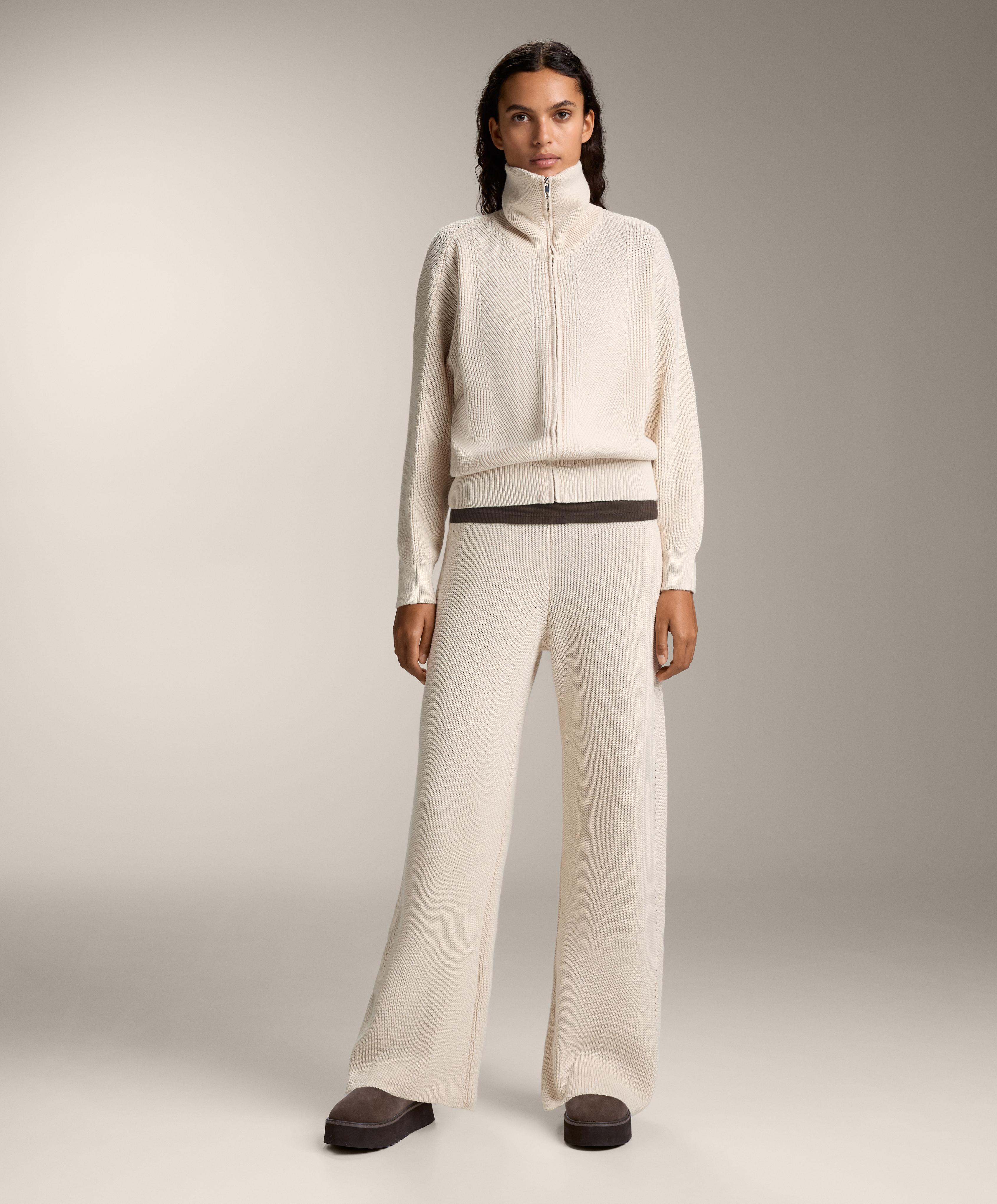 Knit straight-leg trousers - Sale Knit straight-leg trousers - Sale