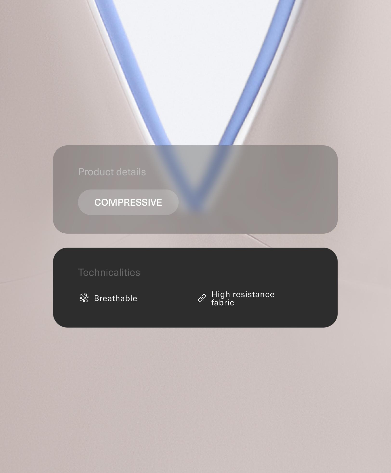 Krátky overal Compressive s kontrastom