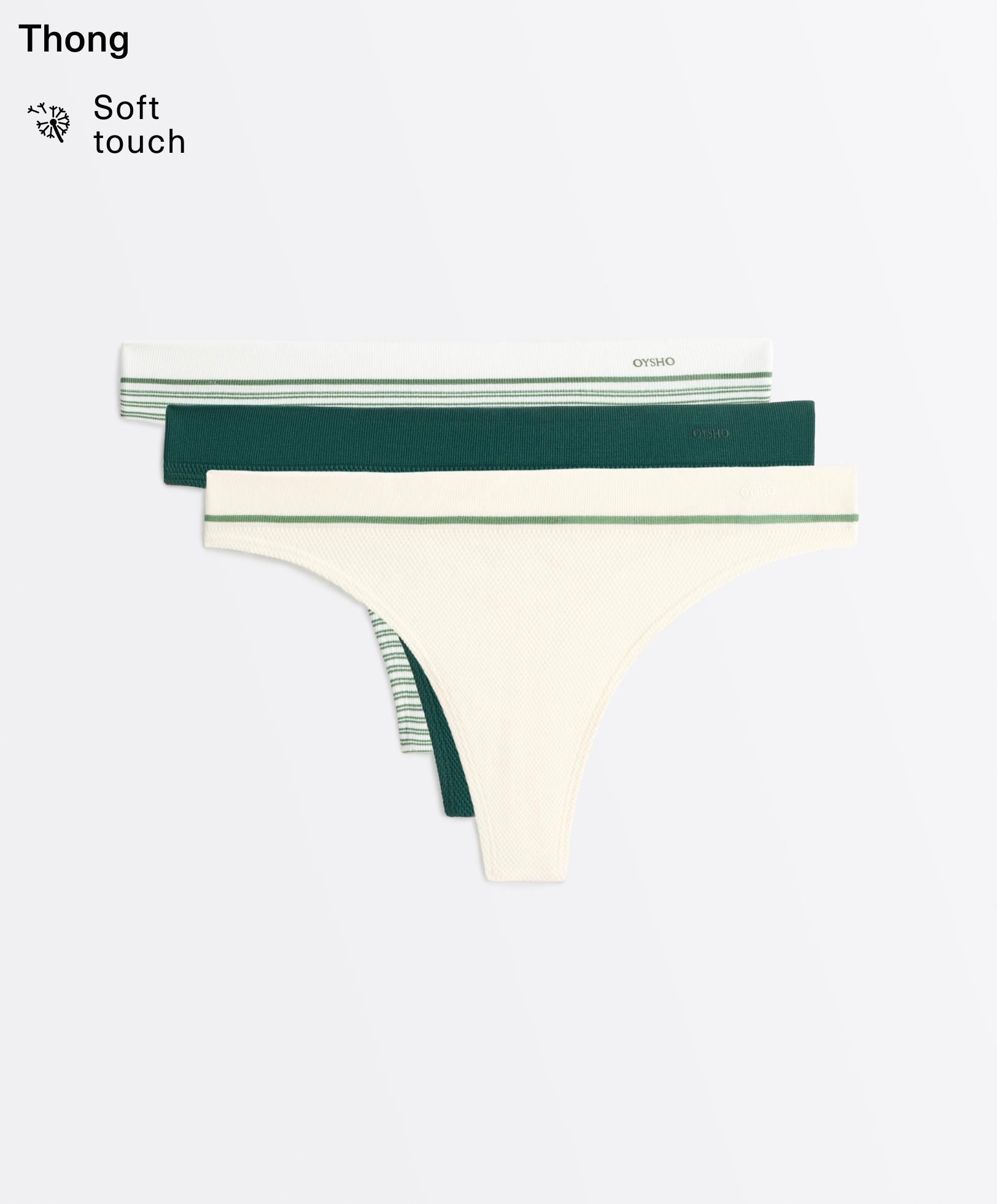 3 tangas piqué mélange polyamide