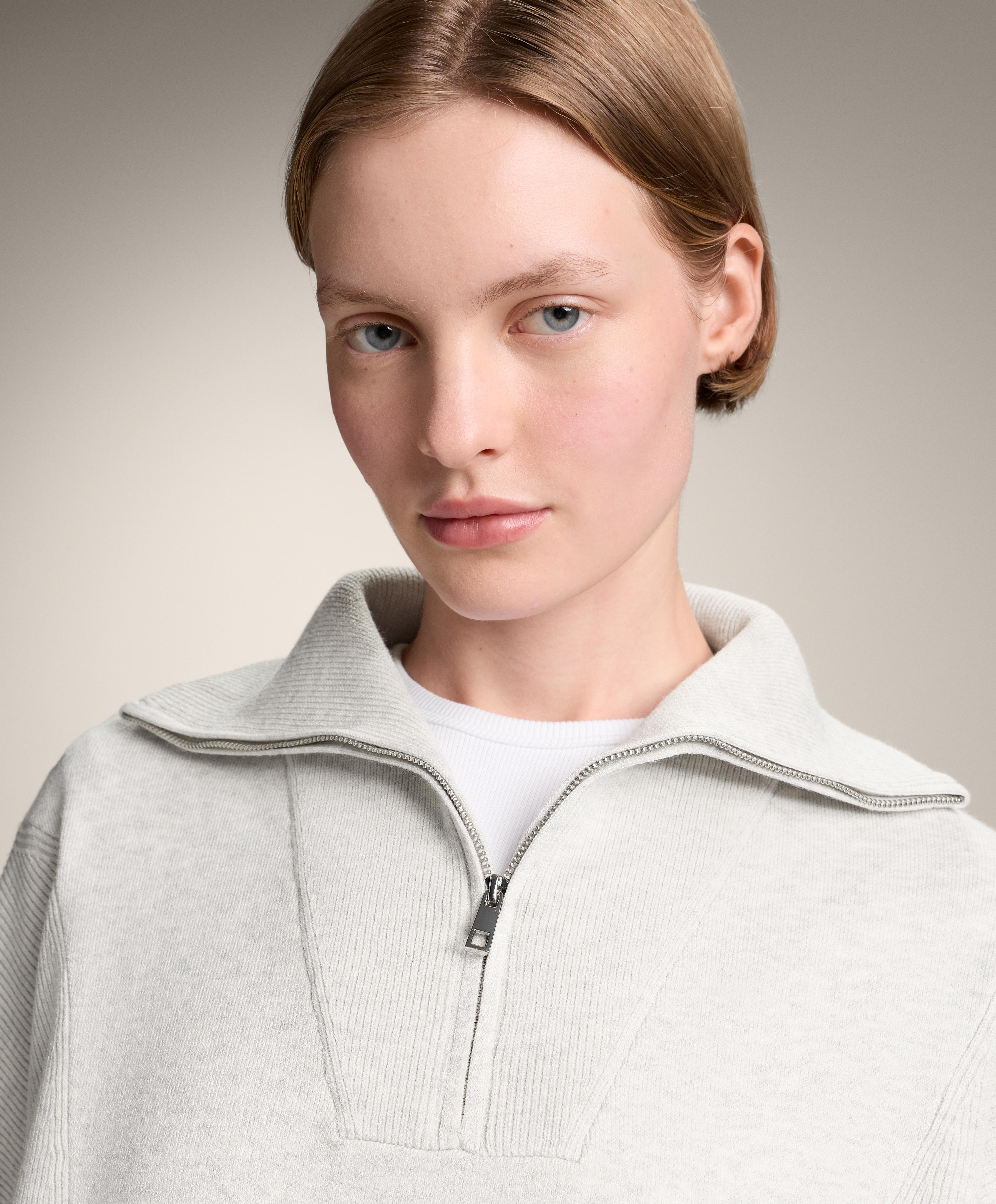 Rib knit half-zip jumper - Sale