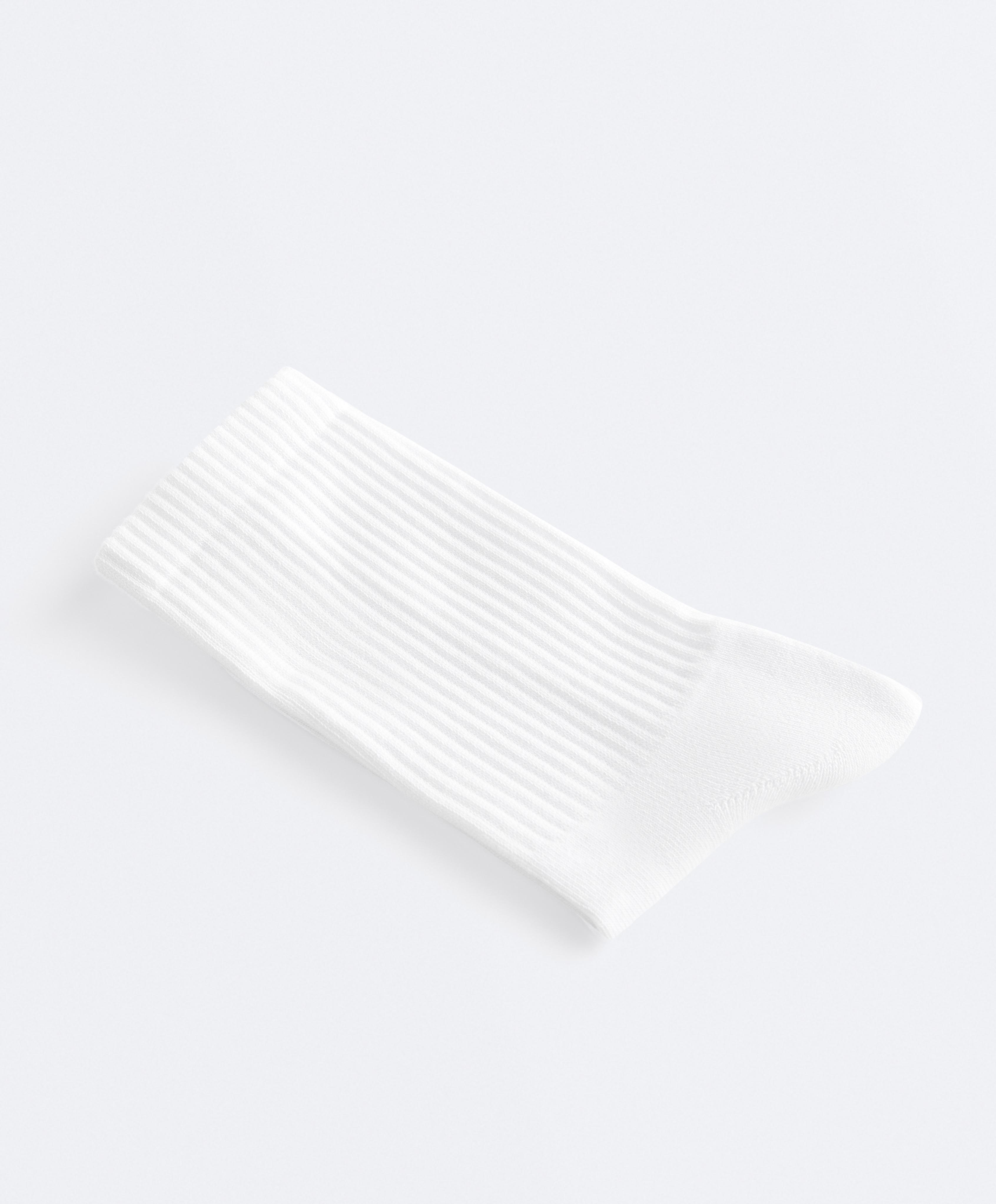 3 pairs of classic cotton blend sports socks — WHITE