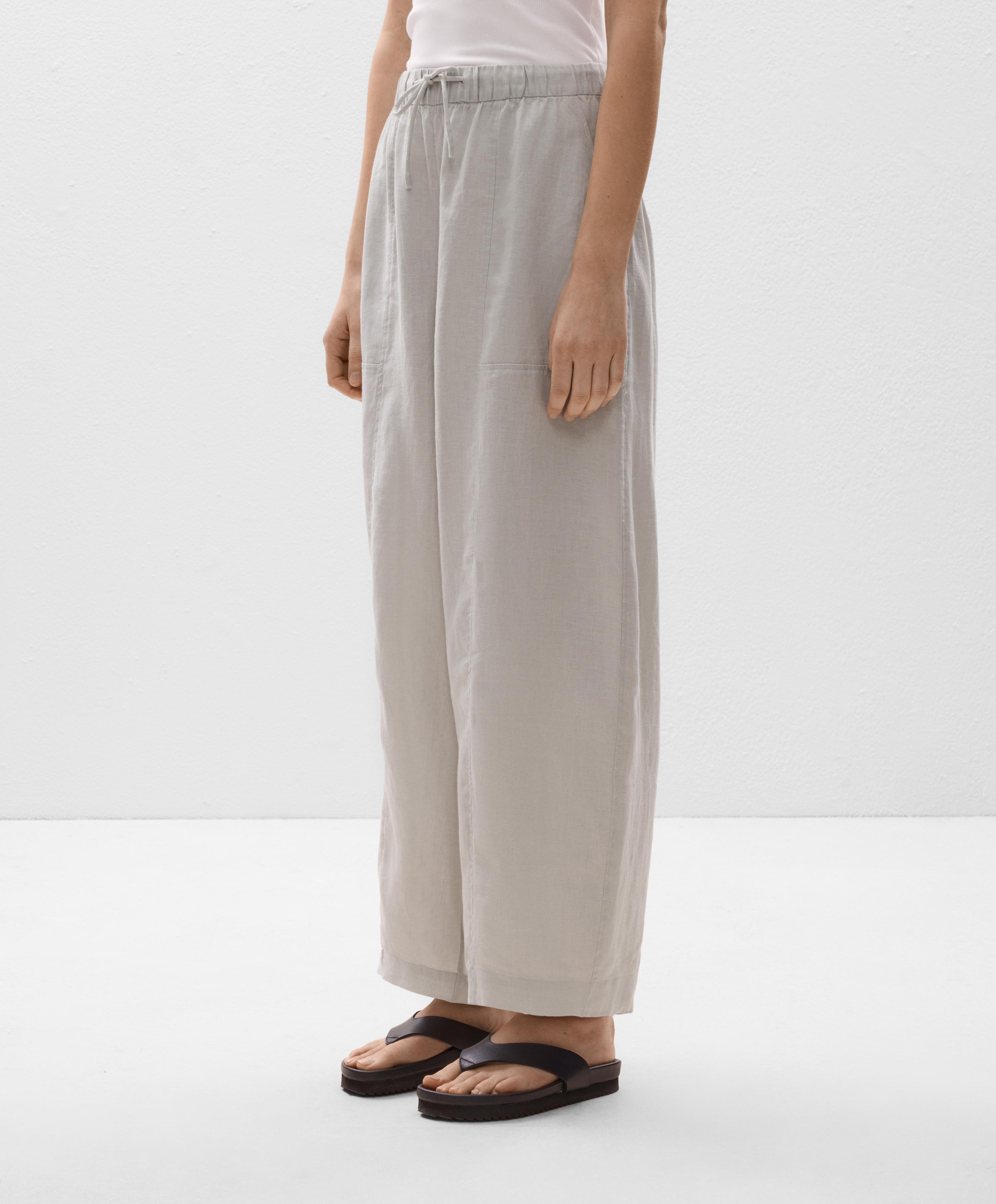 Pantalon barrel 100 % lin Pantalon barrel 100 % lin