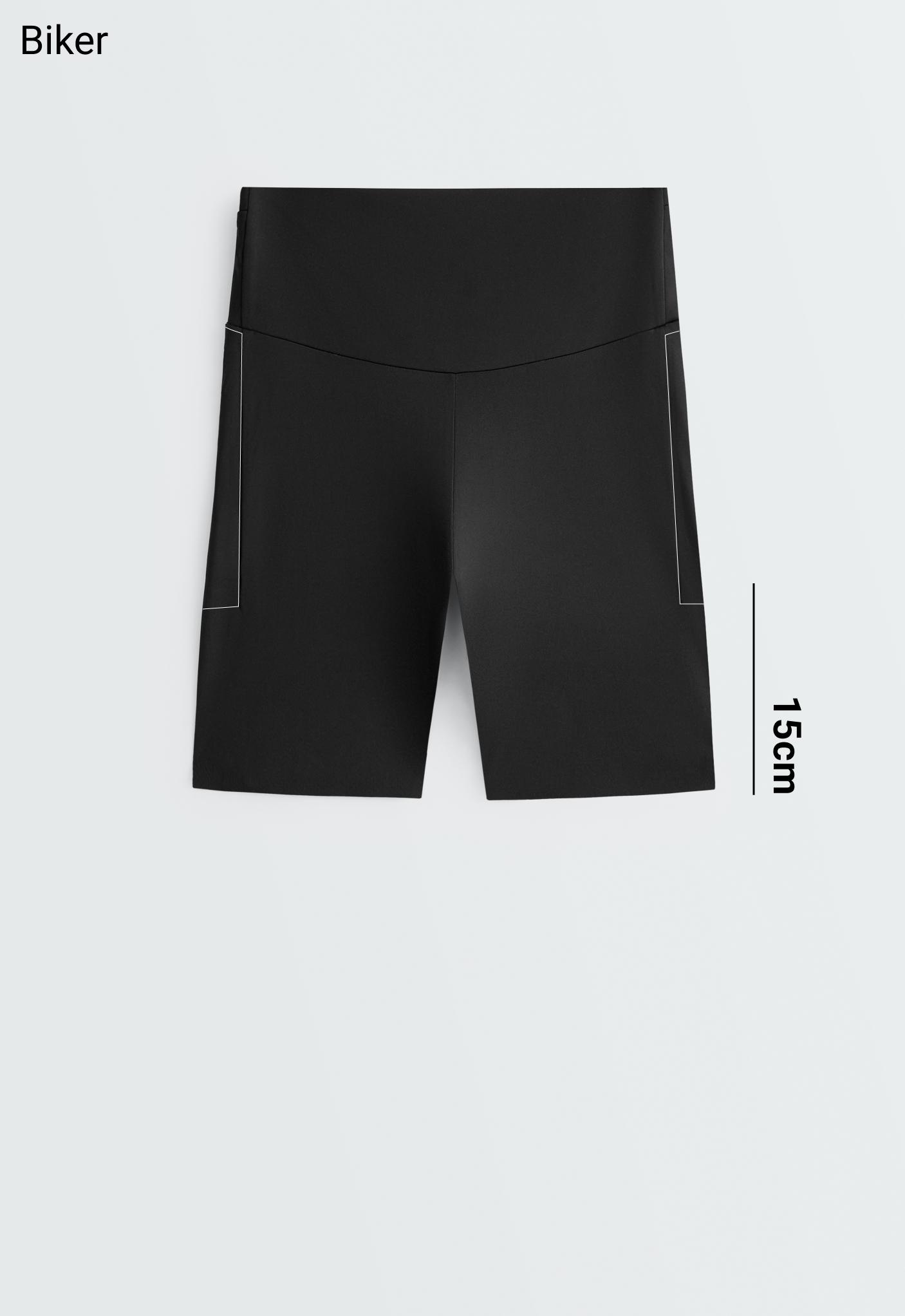 High-rise 15cm running cycle leggings — BLACK
