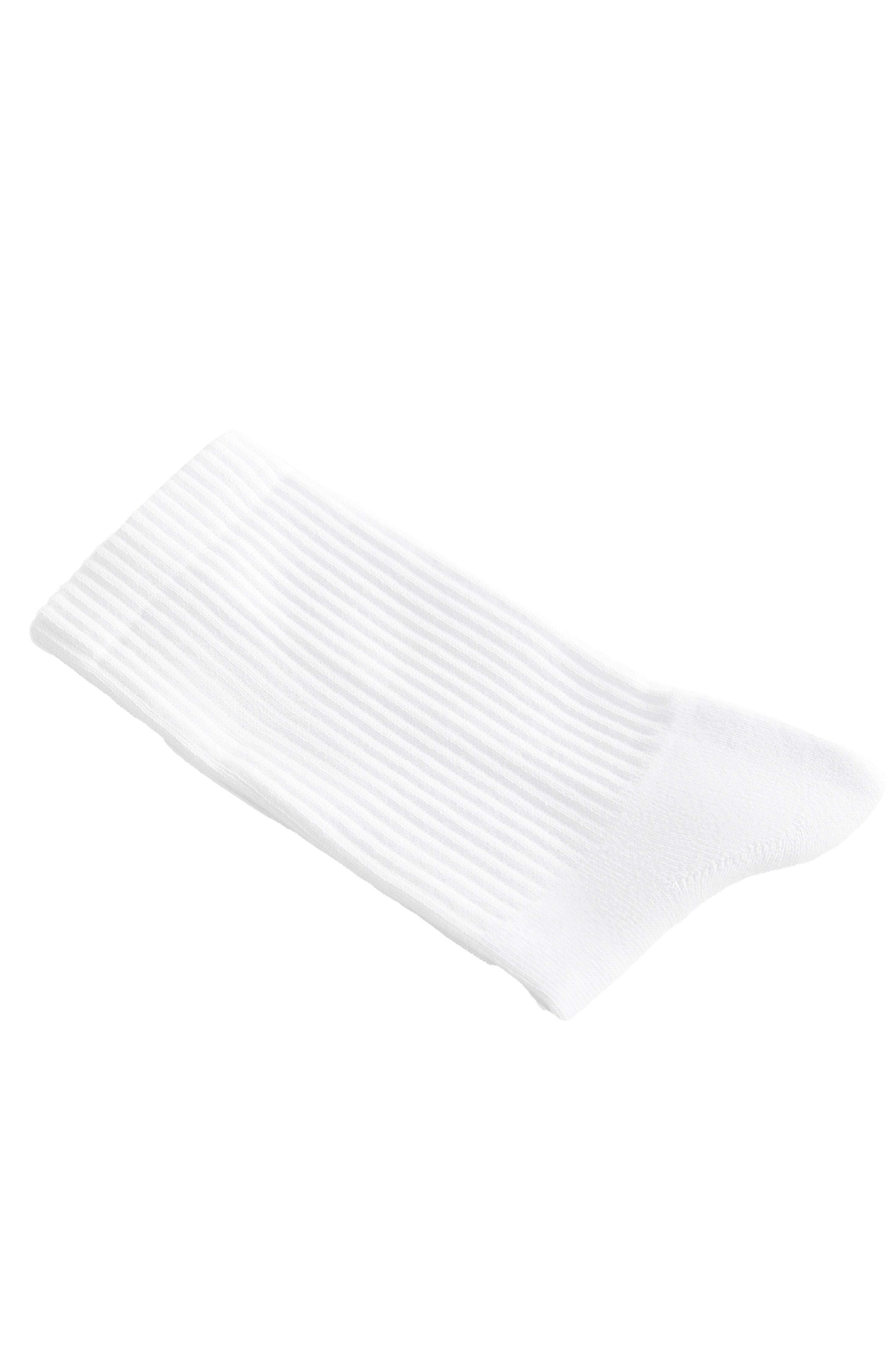 3 pairs of classic cotton blend sports socks — WHITE