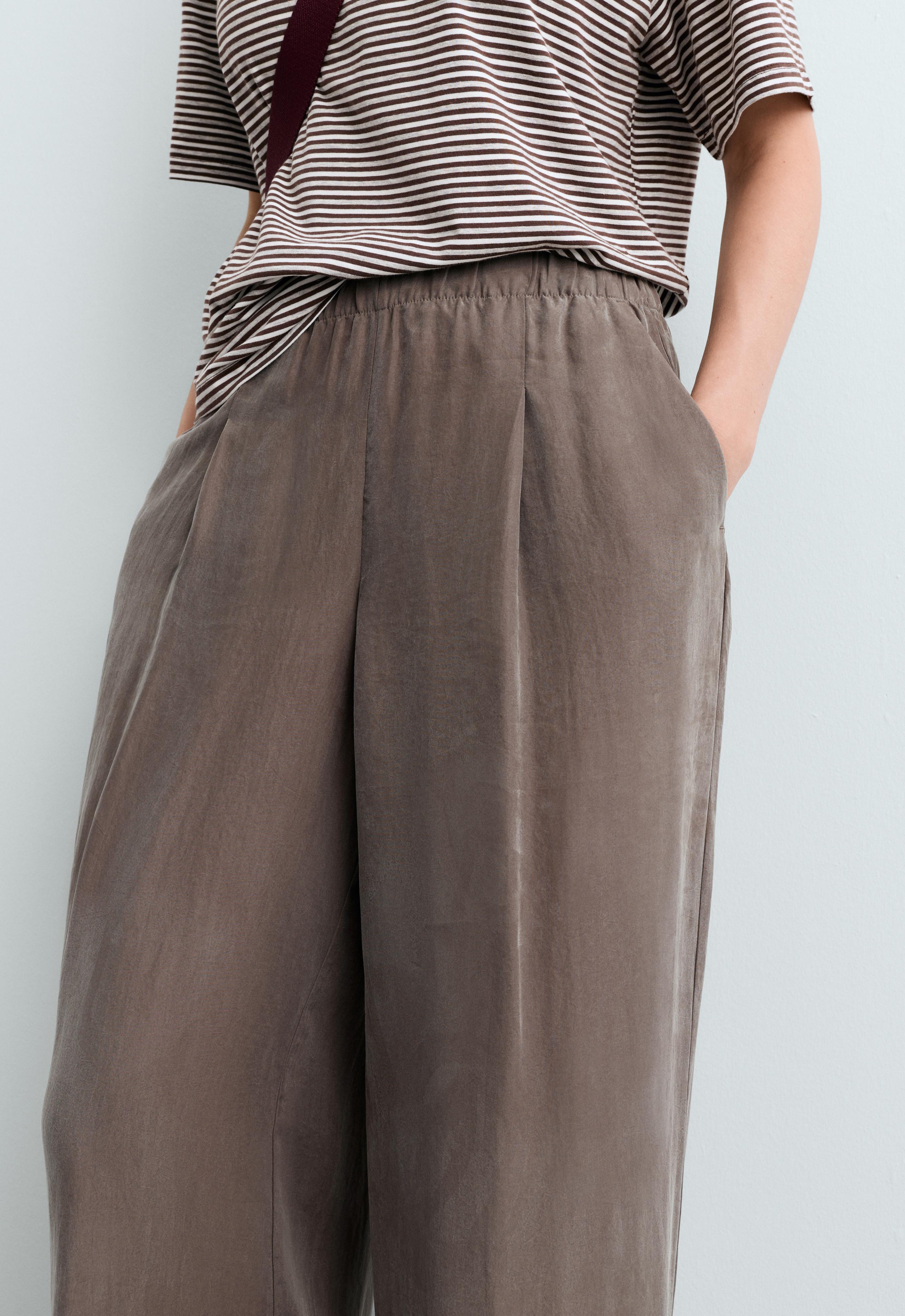 Pantalon wide leg 100 % lyocell