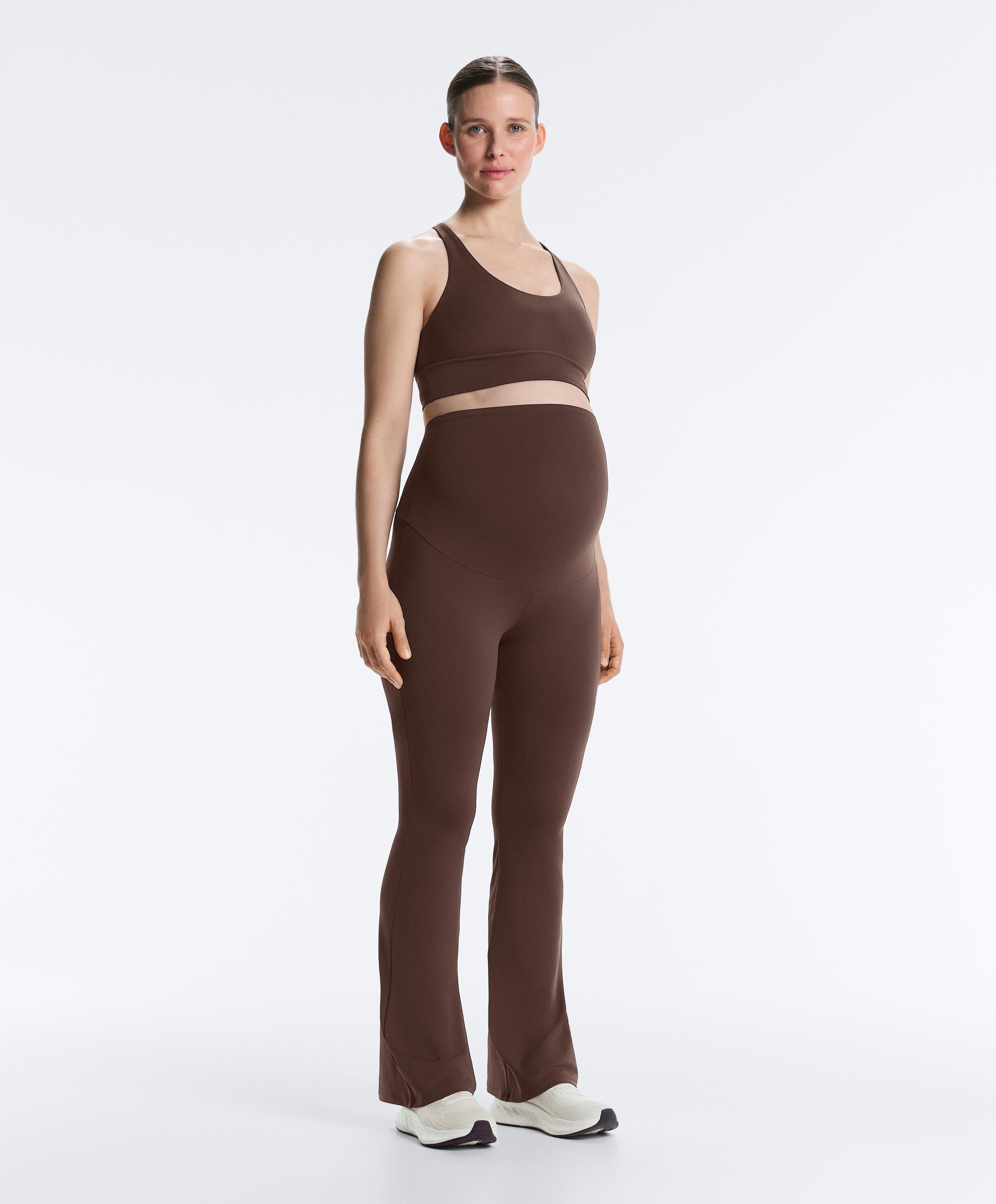 Maternity Comfortlux flare trousers — BROWN