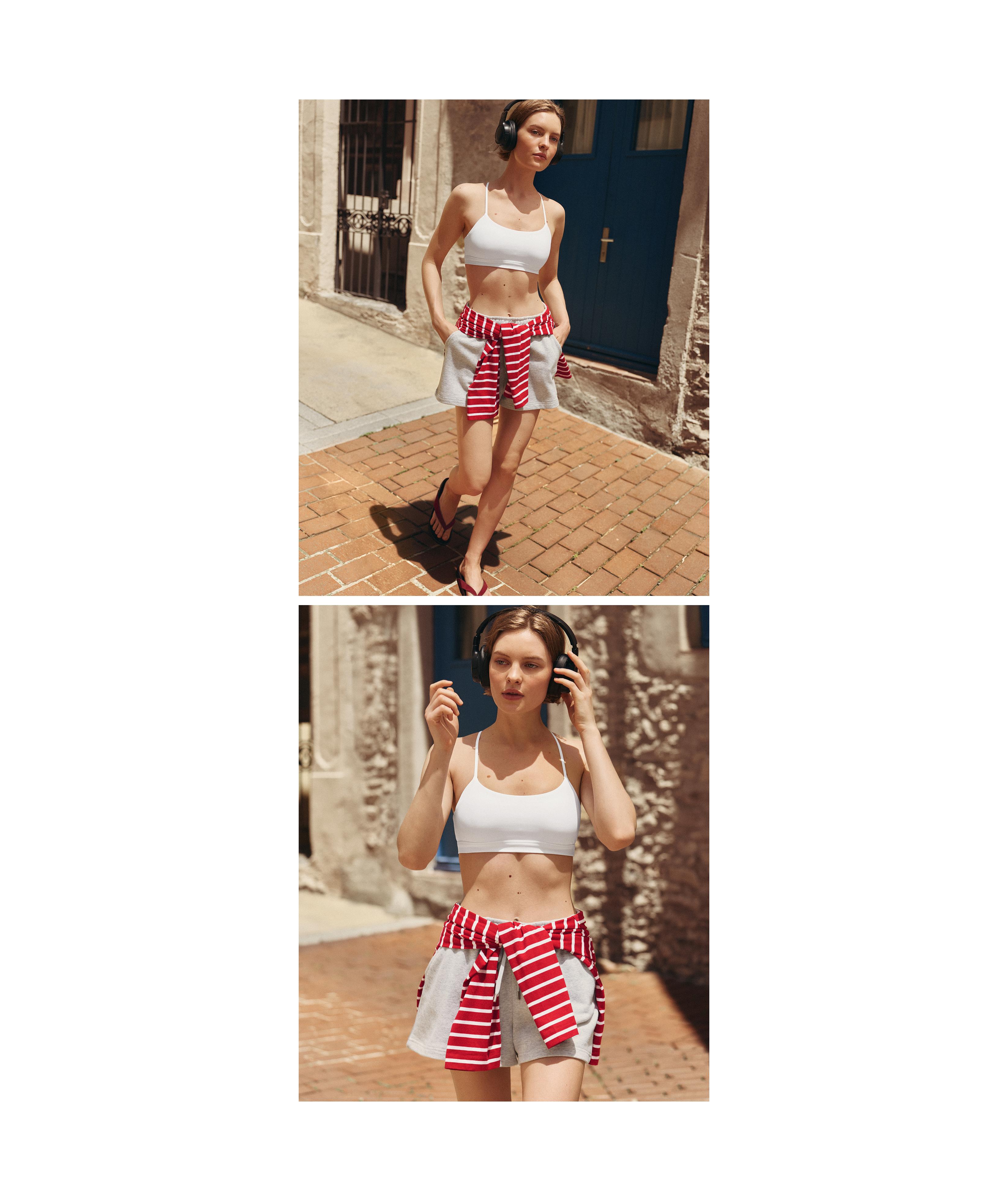 Short en molleton mélange de coton Short en molleton mélange de coton