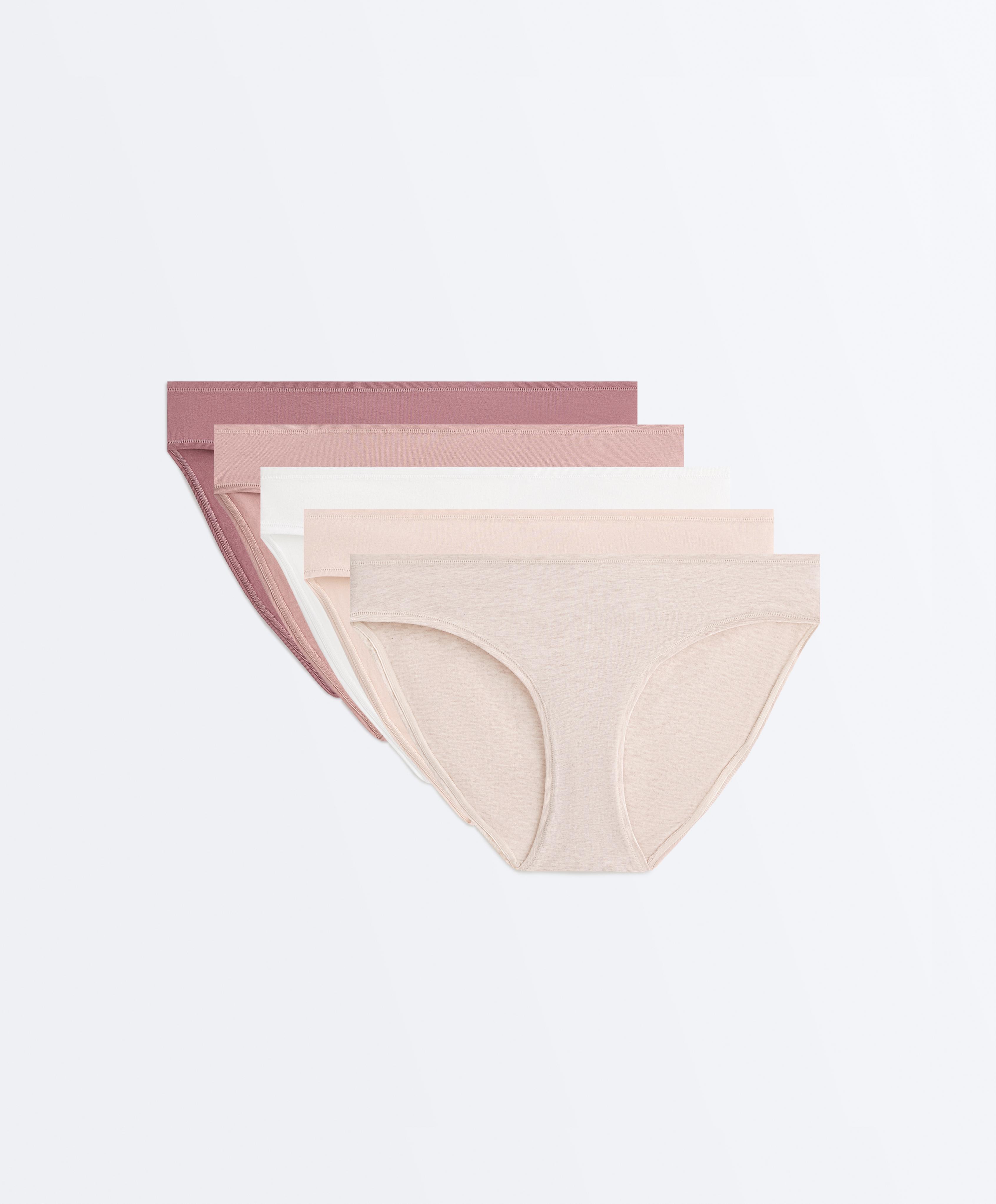 5 cotton blend classic briefs — PASTEL PINK
