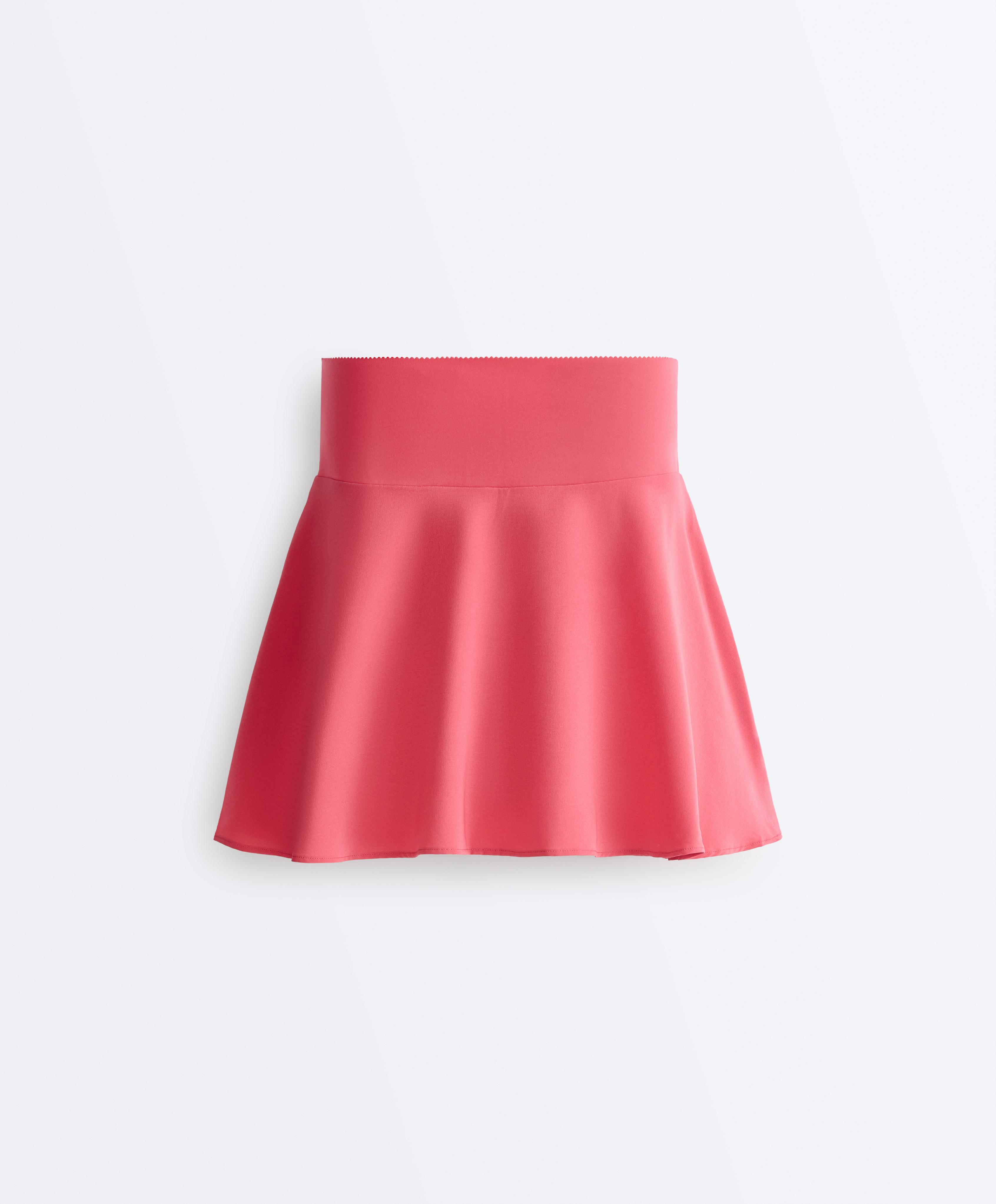 High rise Compressive skirt — WASHED RED