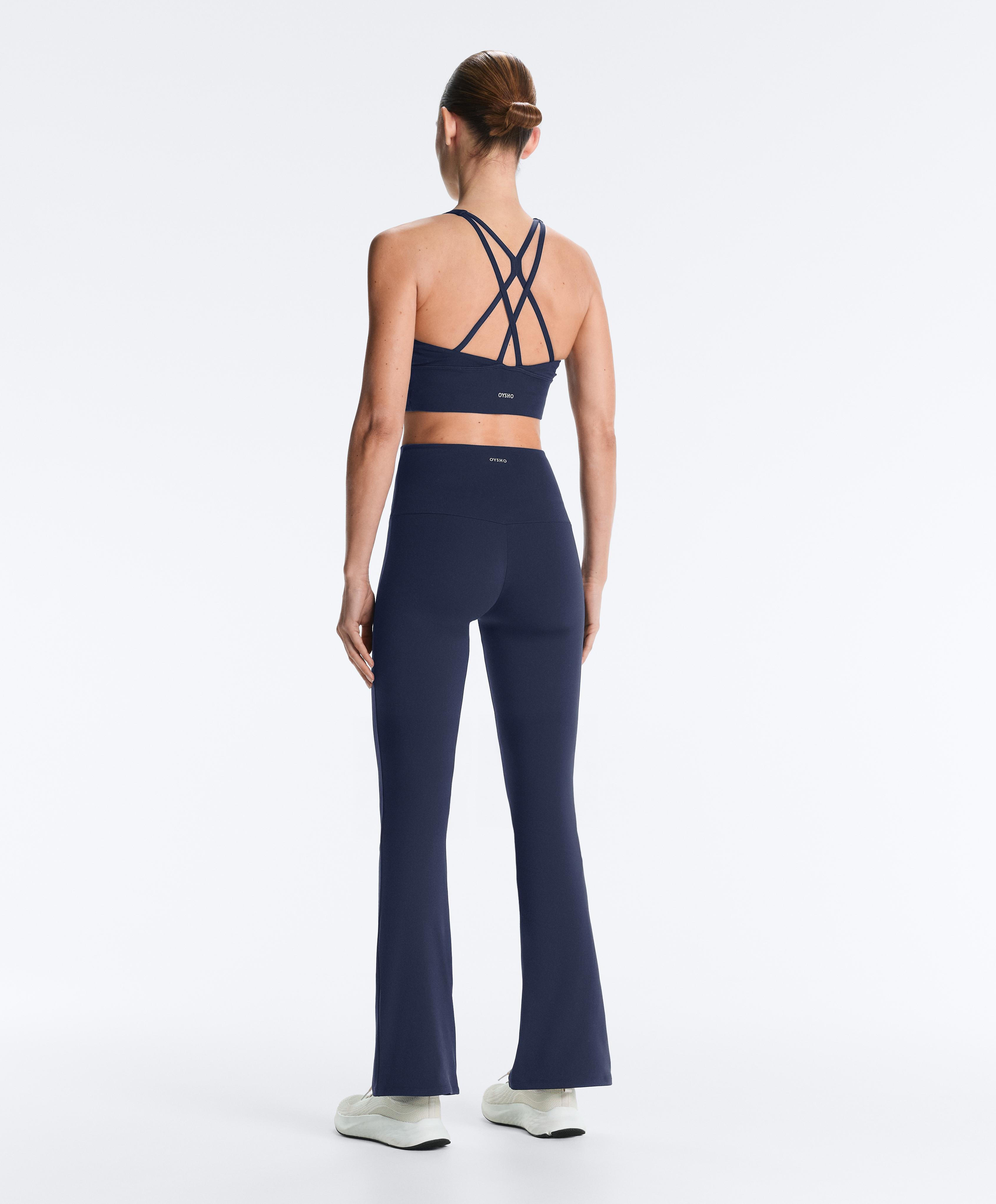 Navy Comfortlux super high-rise flare total look with bra