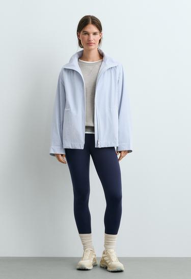 Extra lightweight 10k waterproof striped jacket — PALE BLUE 1