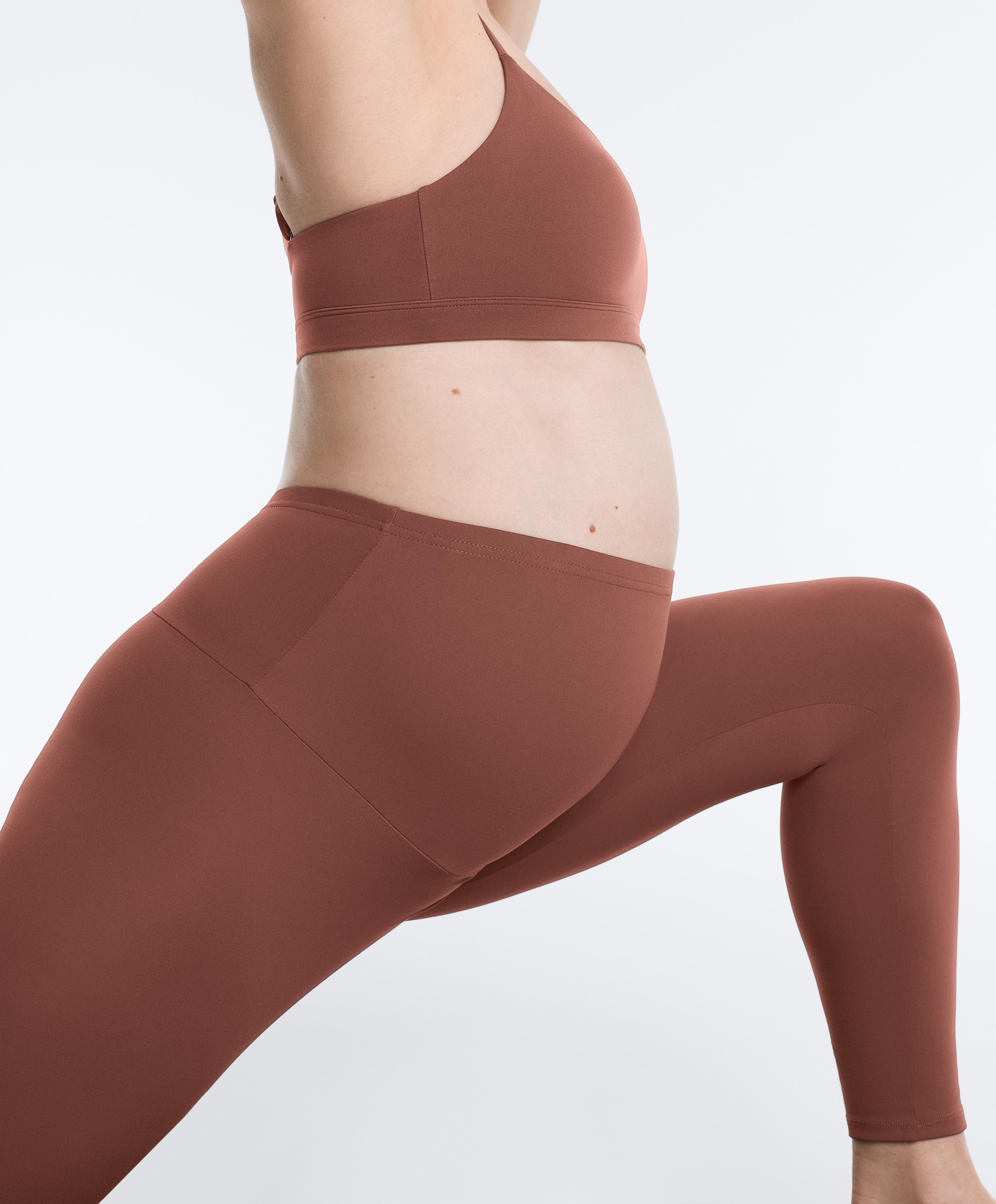 Comfortlux maternity leggings — MAHOGANY