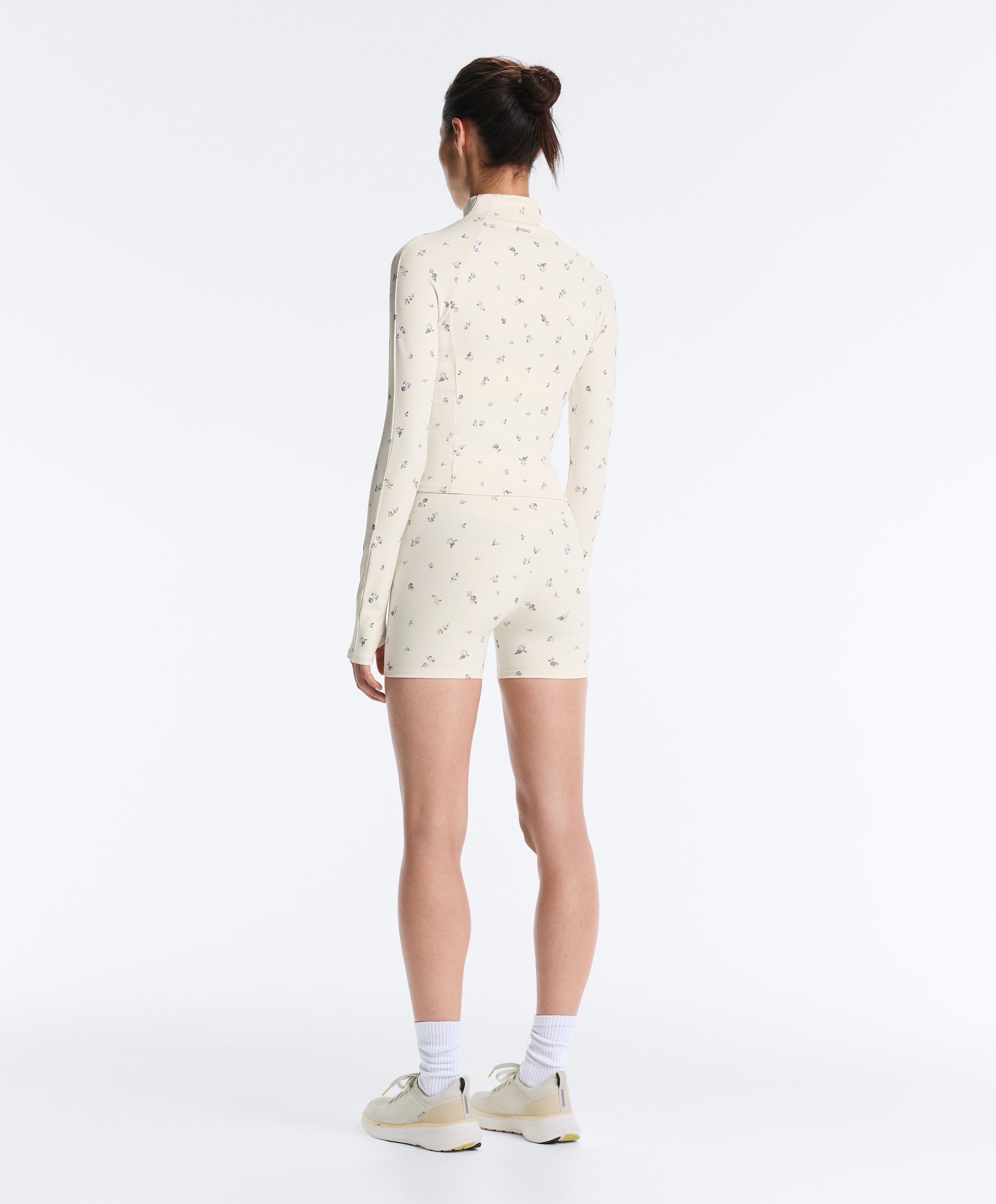 Evermove floral print technical jacket — PALE ECRU