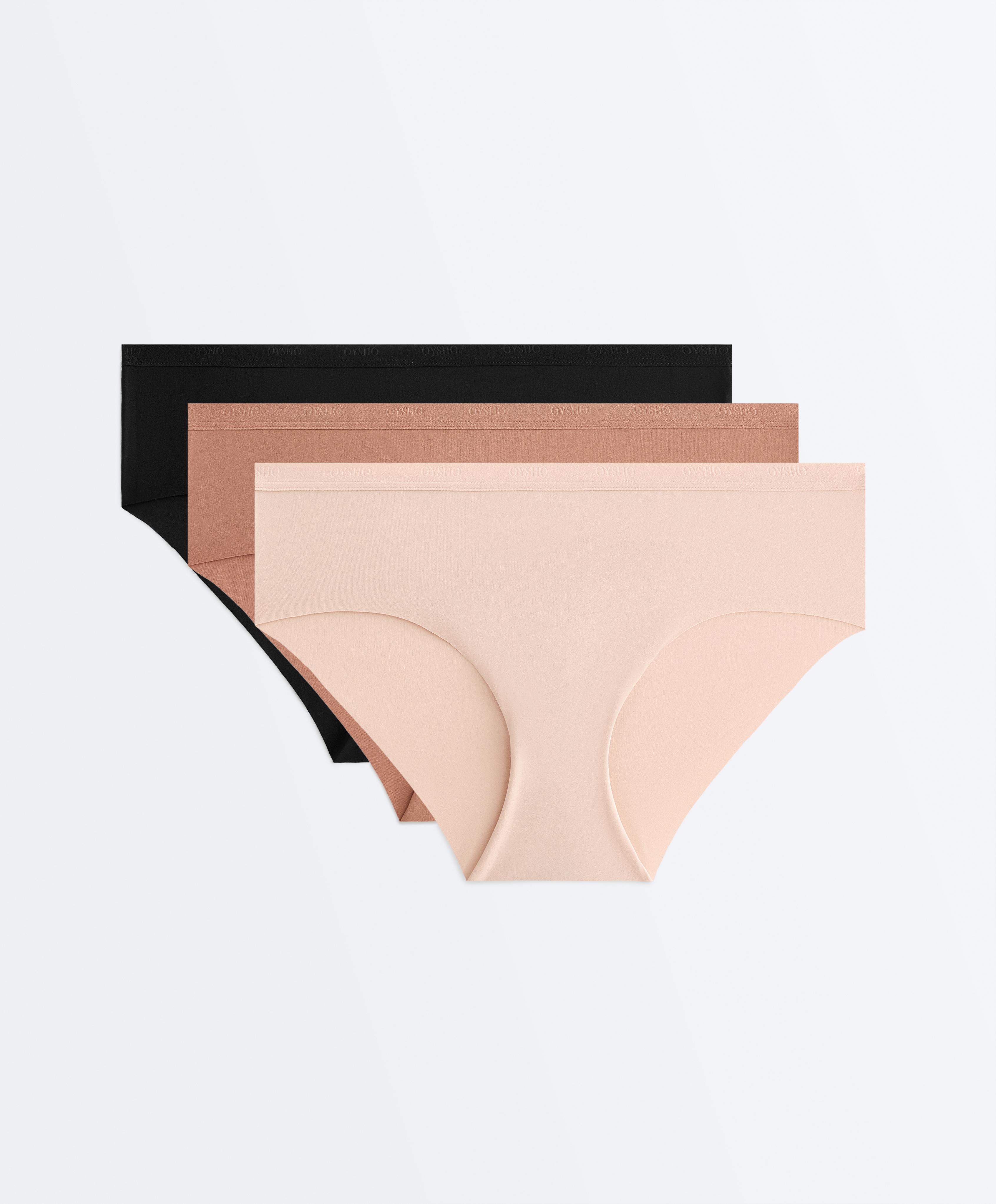 3 culottes hipster en mélange de polyamide à logo 3 culottes hipster en mélange de polyamide à logo