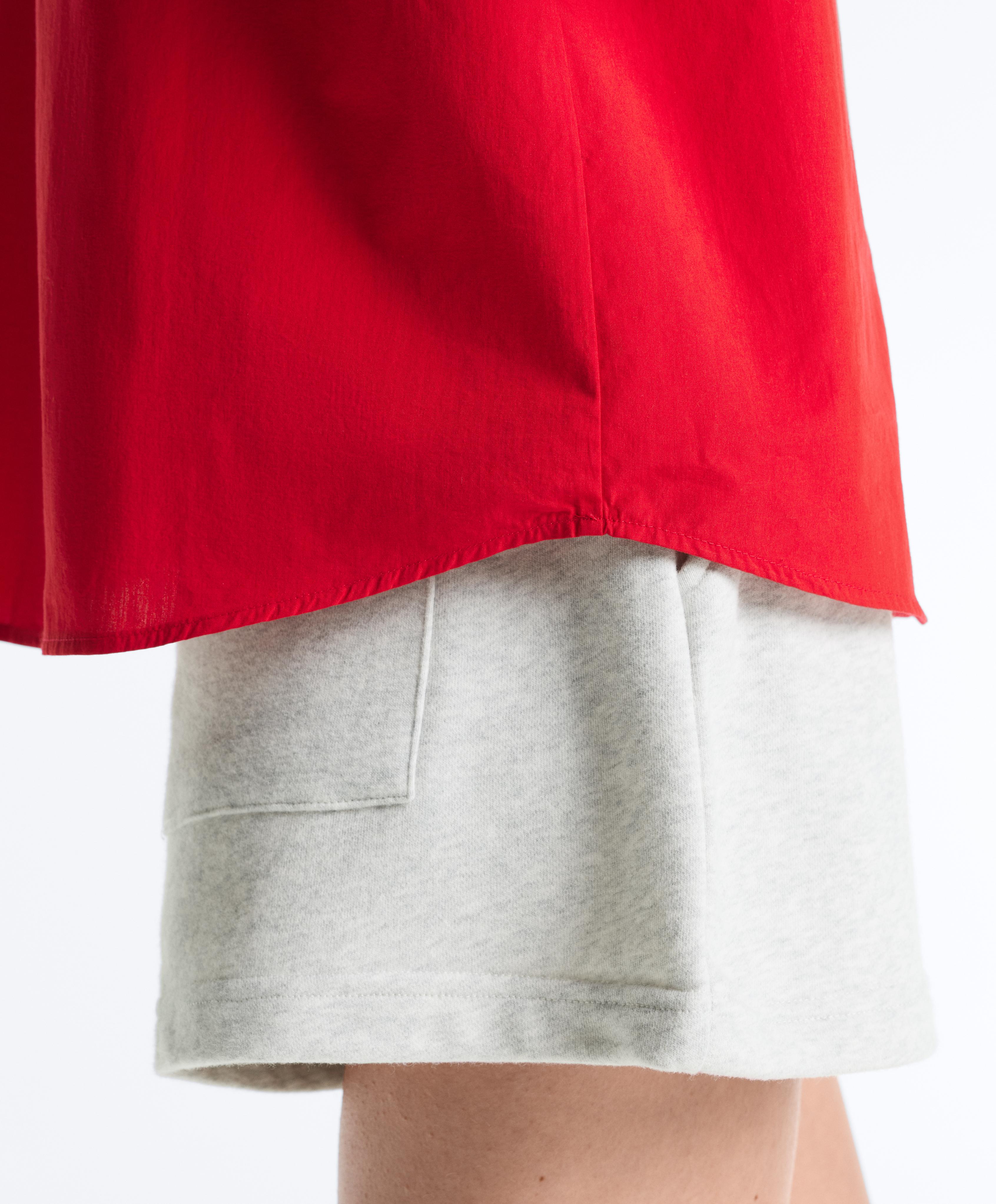 100% cotton poplin polo shirt — BRIGHT RED