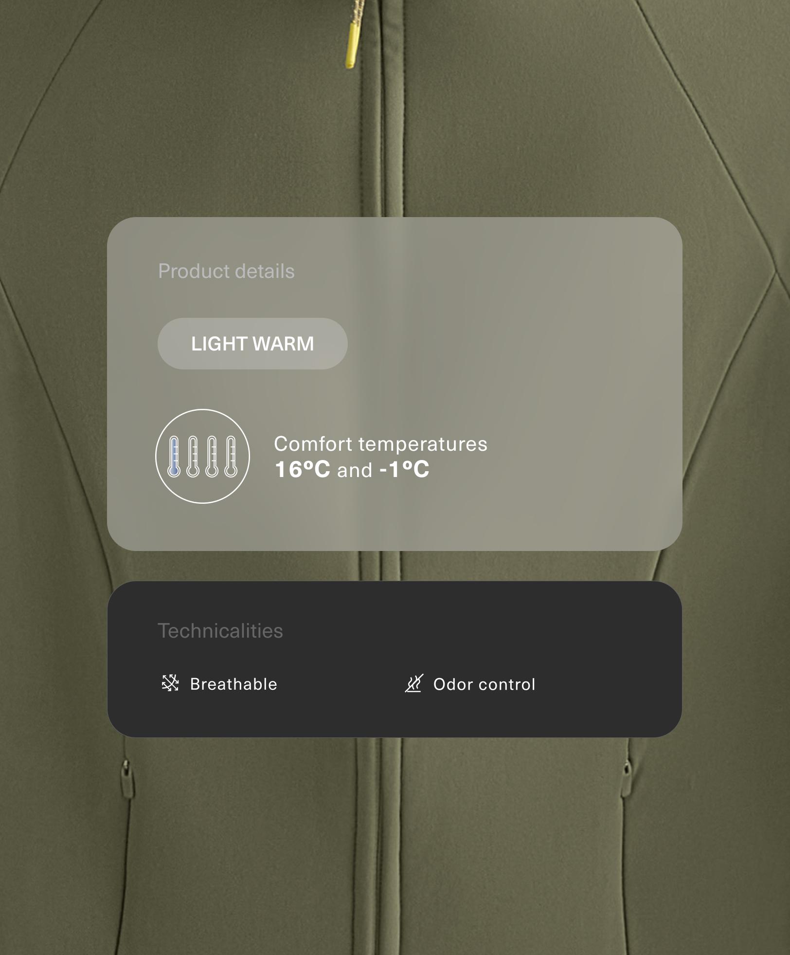 Veste technique light warm Veste technique light warm