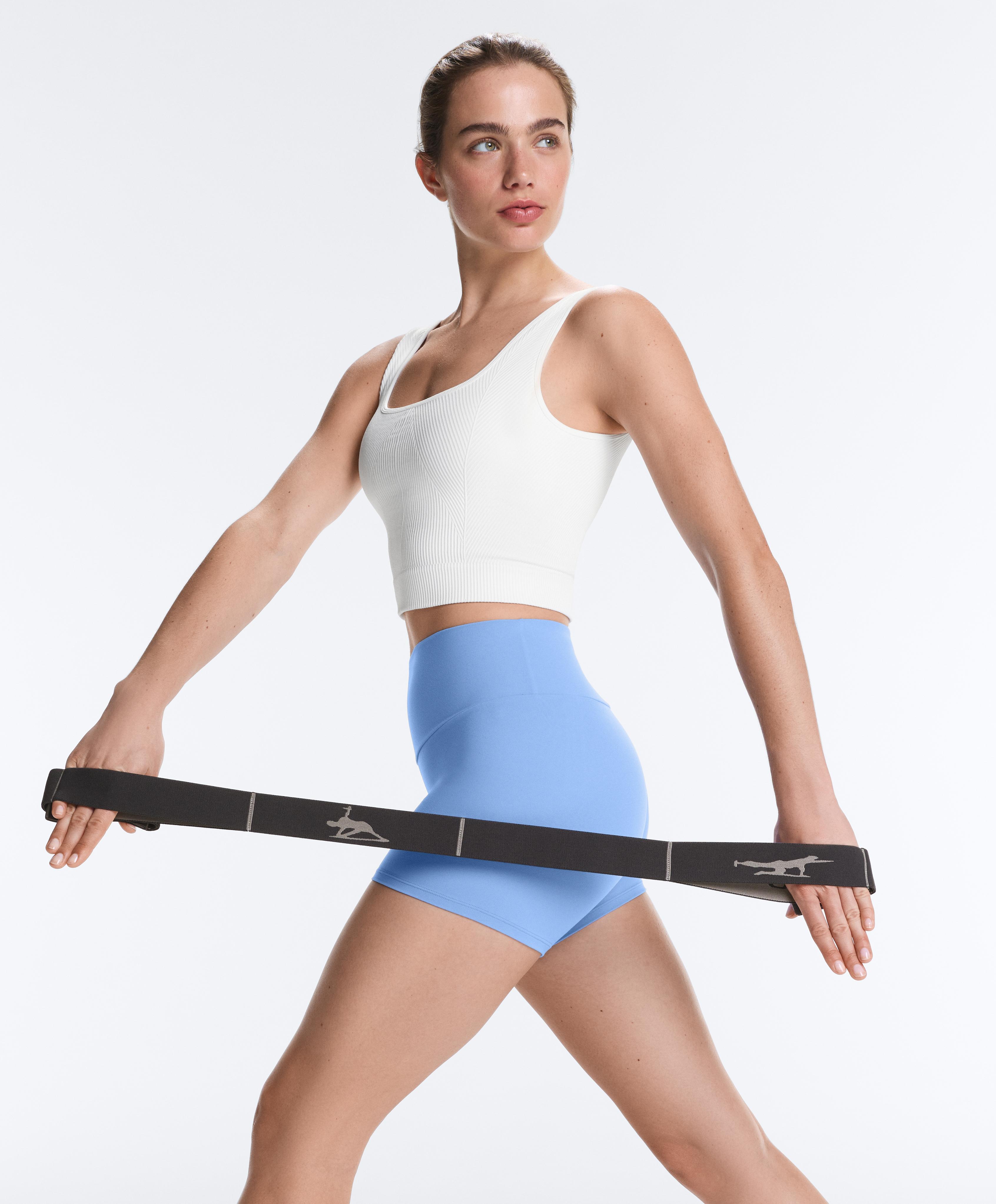 Seamless square neck tank top — WHITE