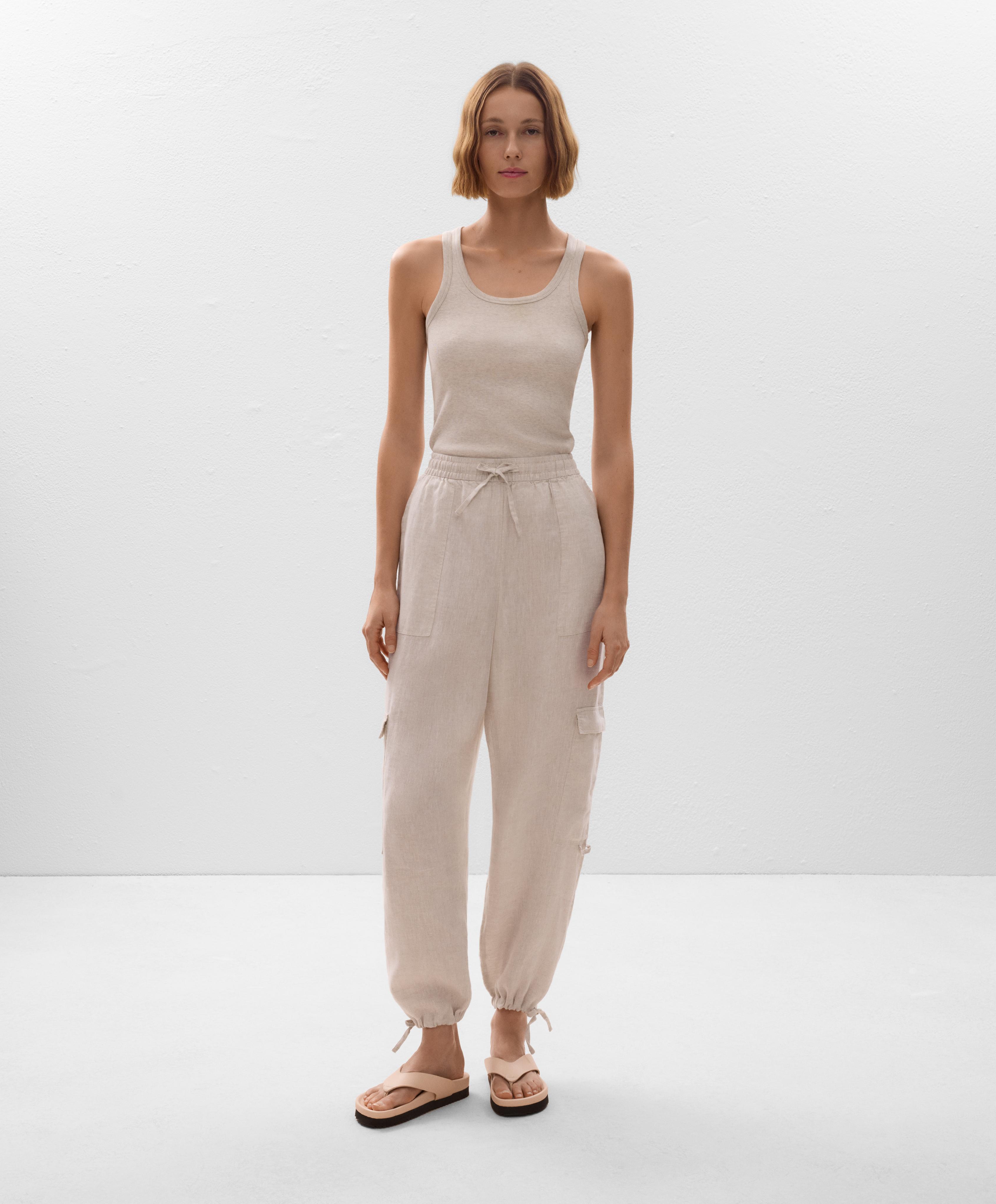 Pantalon cargo 100 % lin Pantalon cargo 100 % lin