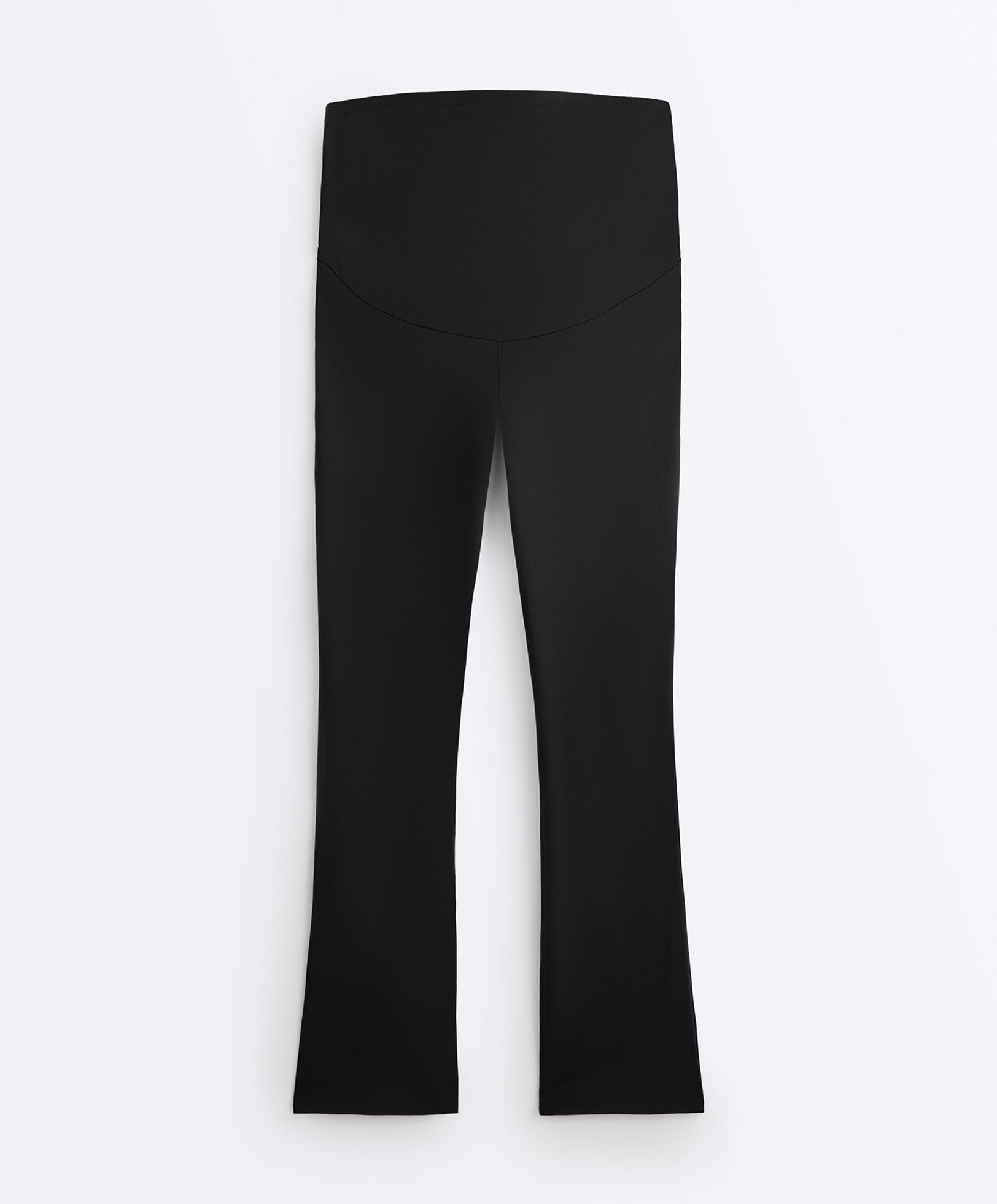 Maternity Comfortlux flare trousers — BLACK