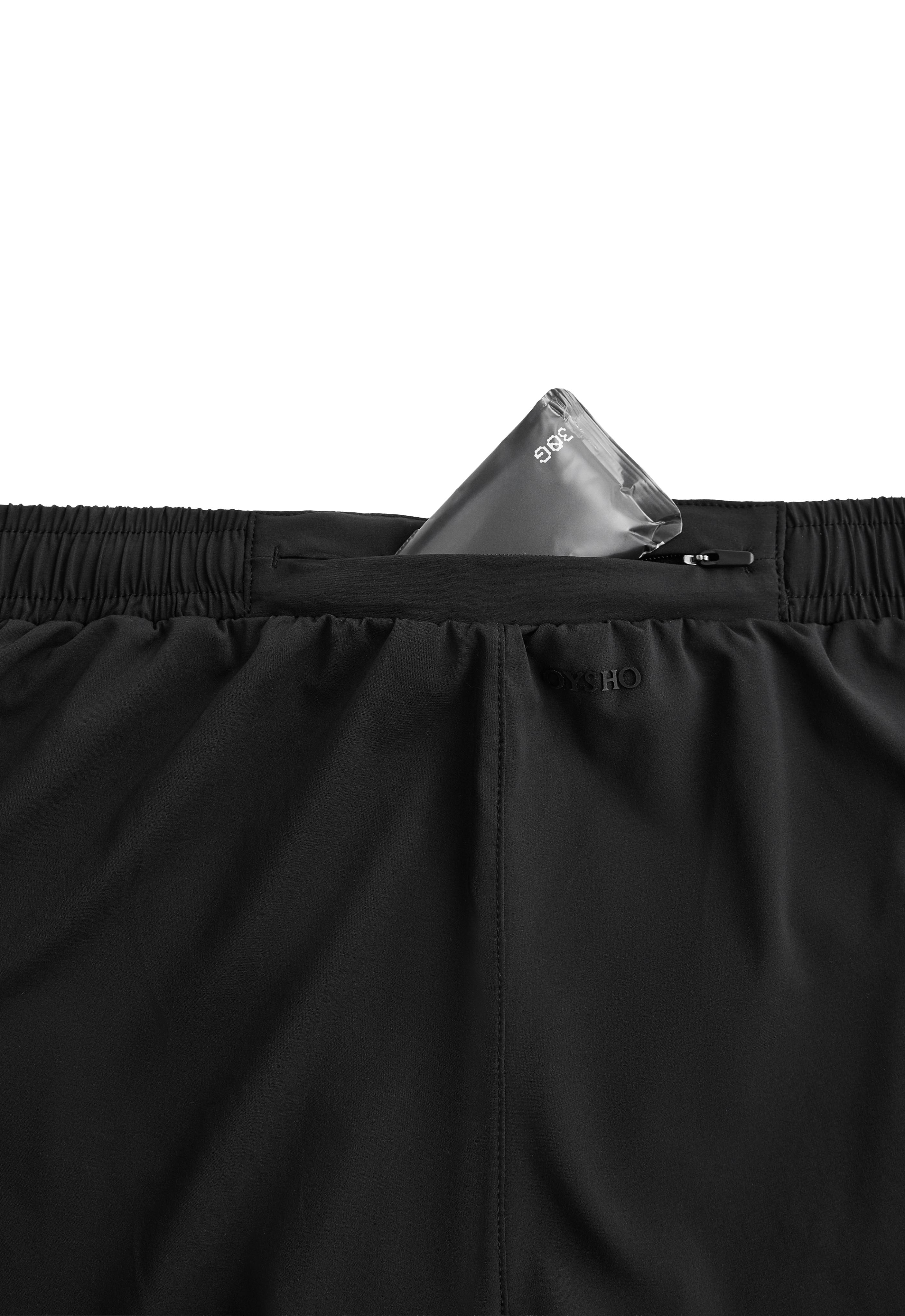 6cm low-rise technical shorts — BLACK
