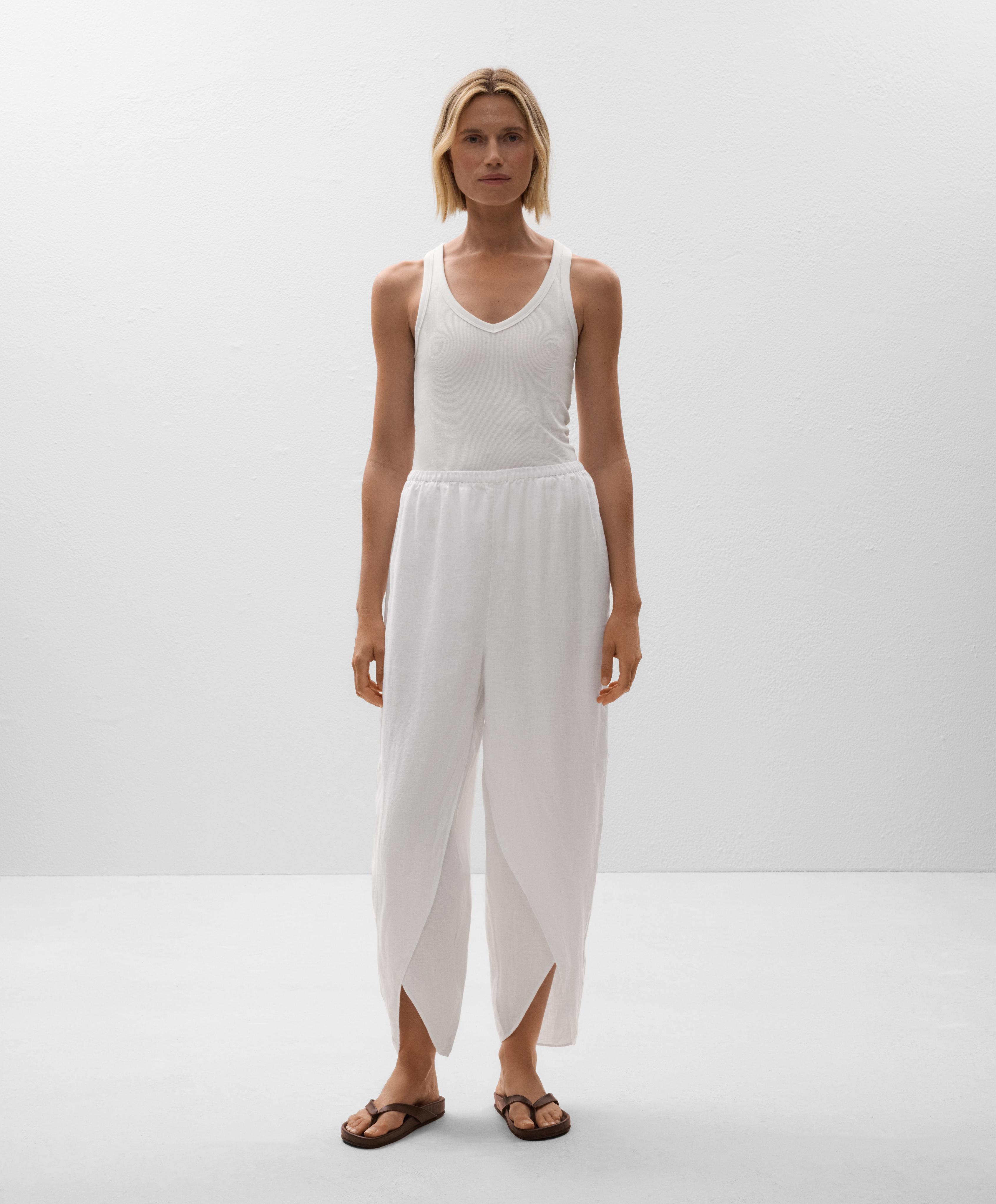 Брюки-бочонки с круглыми разрезами, 100% лен - Распродажа Брюки-бочонки с круглыми разрезами, 100% лен - Распродажа