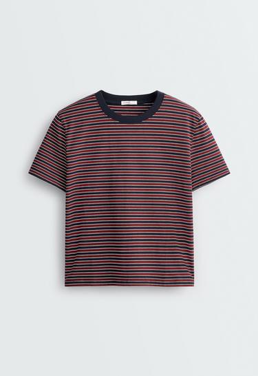 Striped regular-fit short-sleeved T-shirt — NAVY BLUE 5