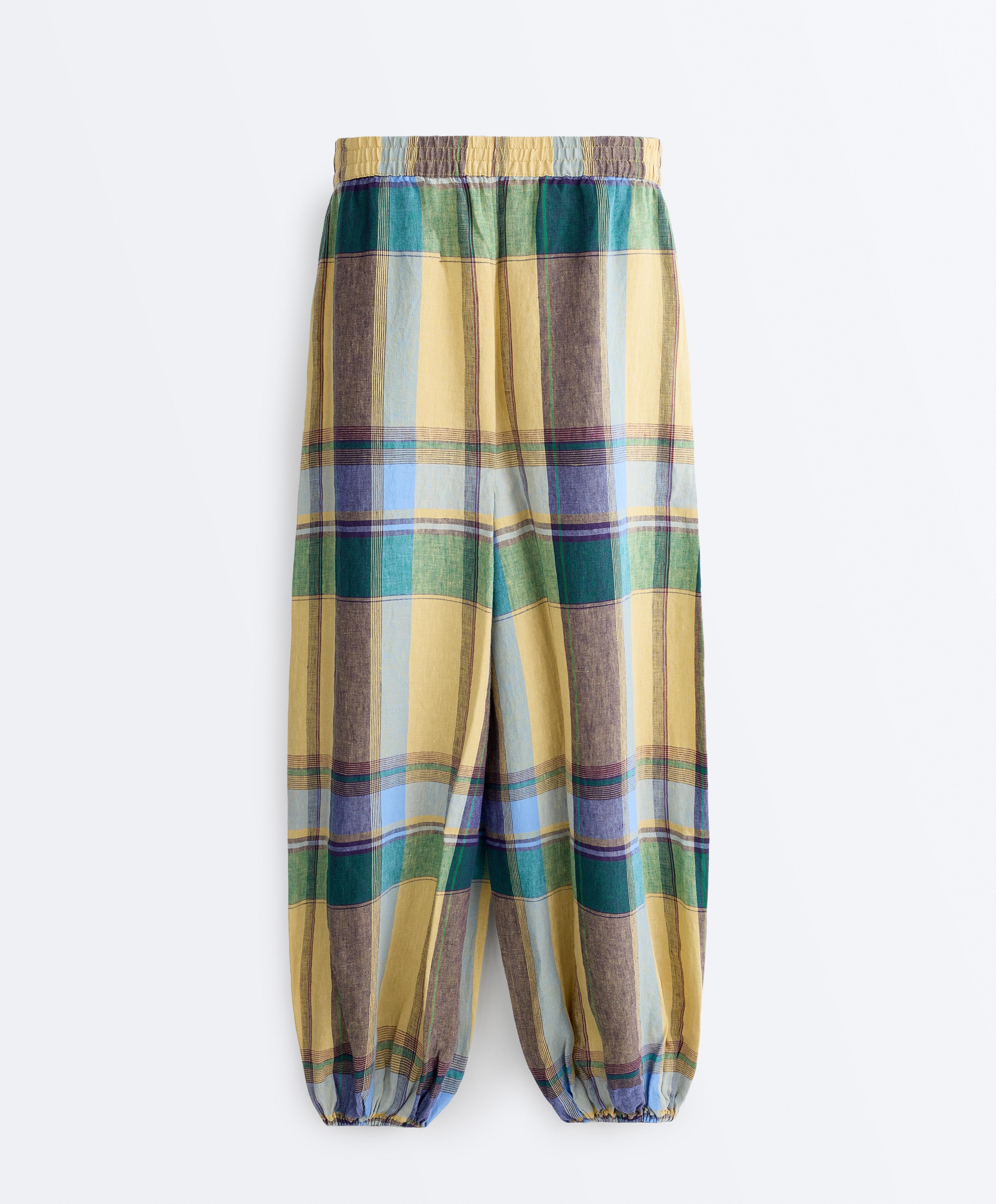 100% linen bloomer trousers — MID-YELLOW