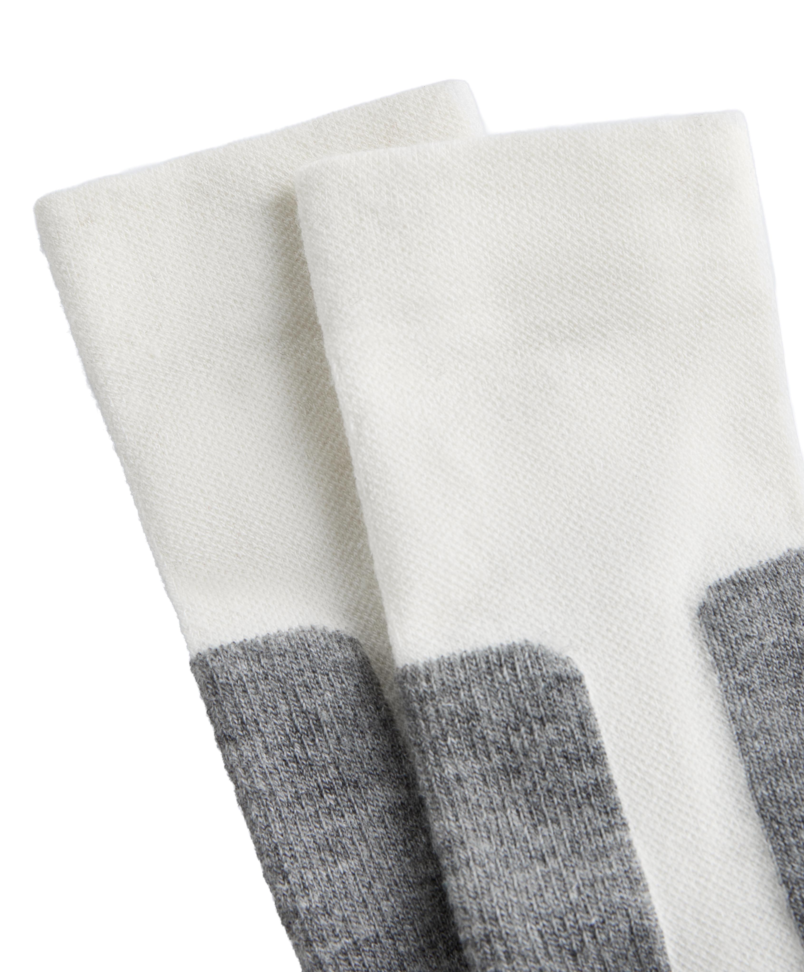 WOOLMARK® wool blend long ski socks — PALE ECRU
