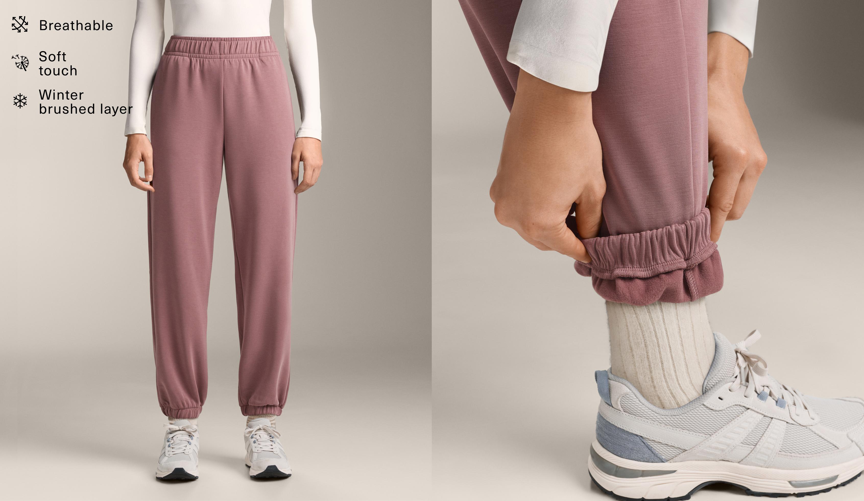 Brushed modal joggers