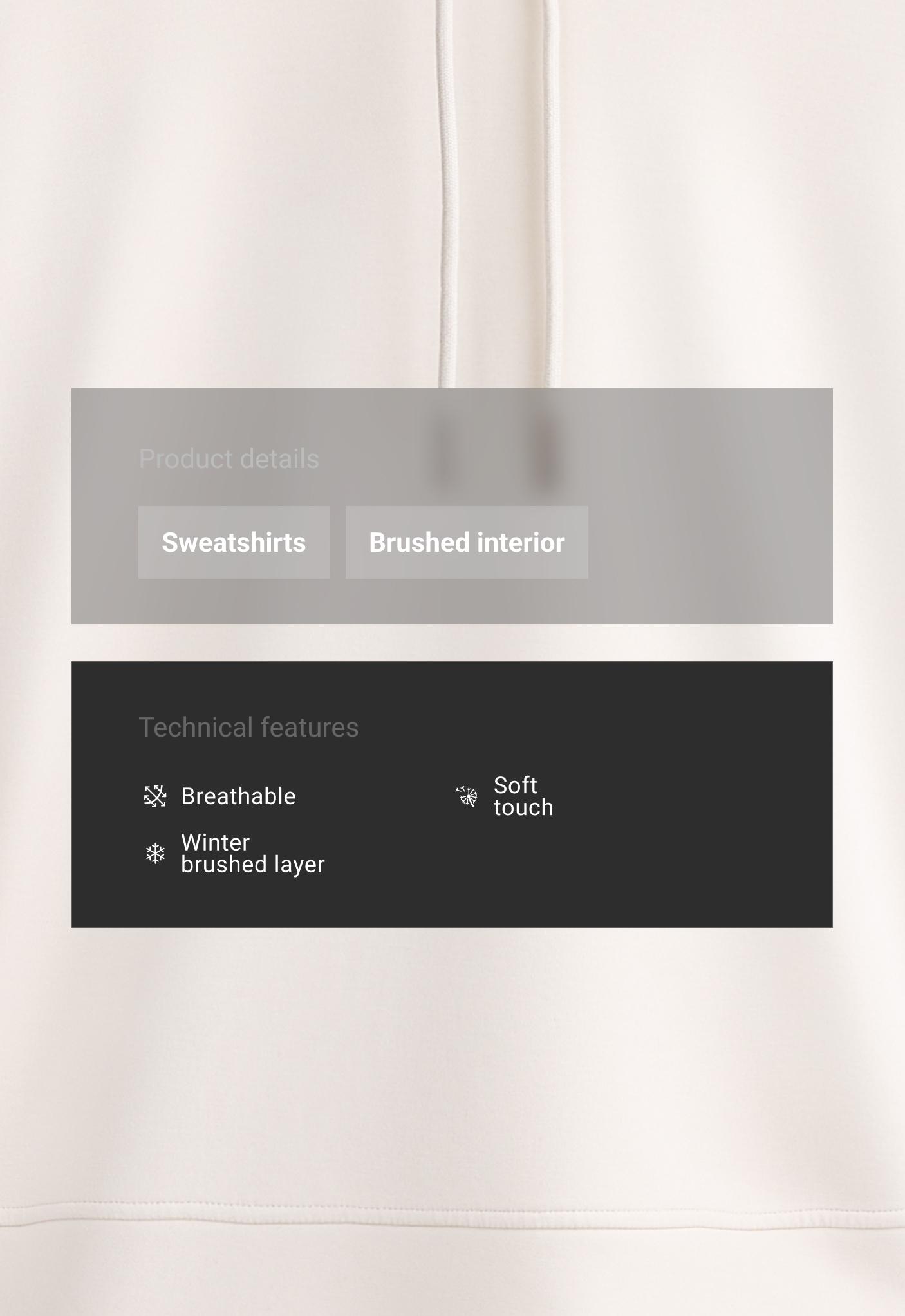 Boxy-Sweatshirt mit Modal brushed