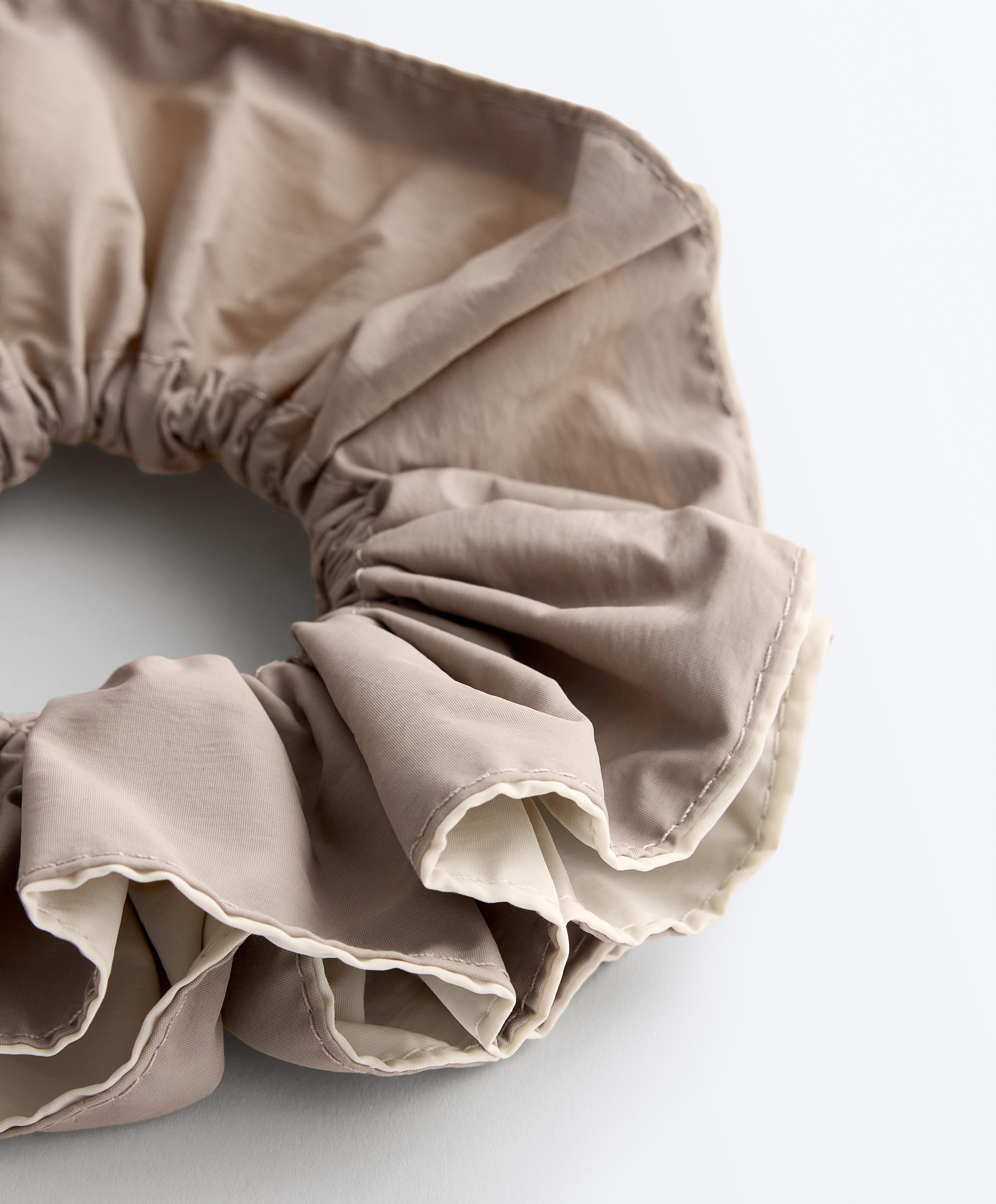 Dual-colour maxi scrunchie — MINK