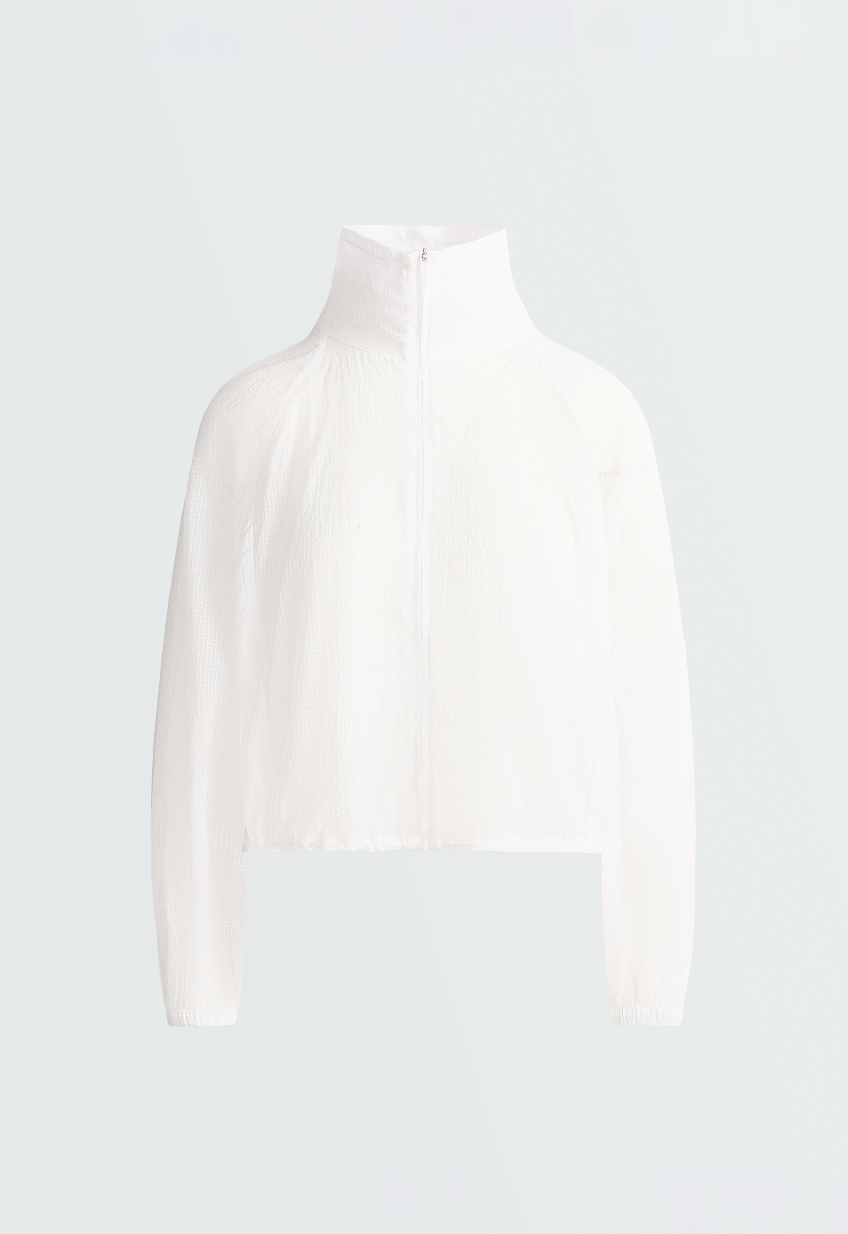 Check track jacket — WHITE