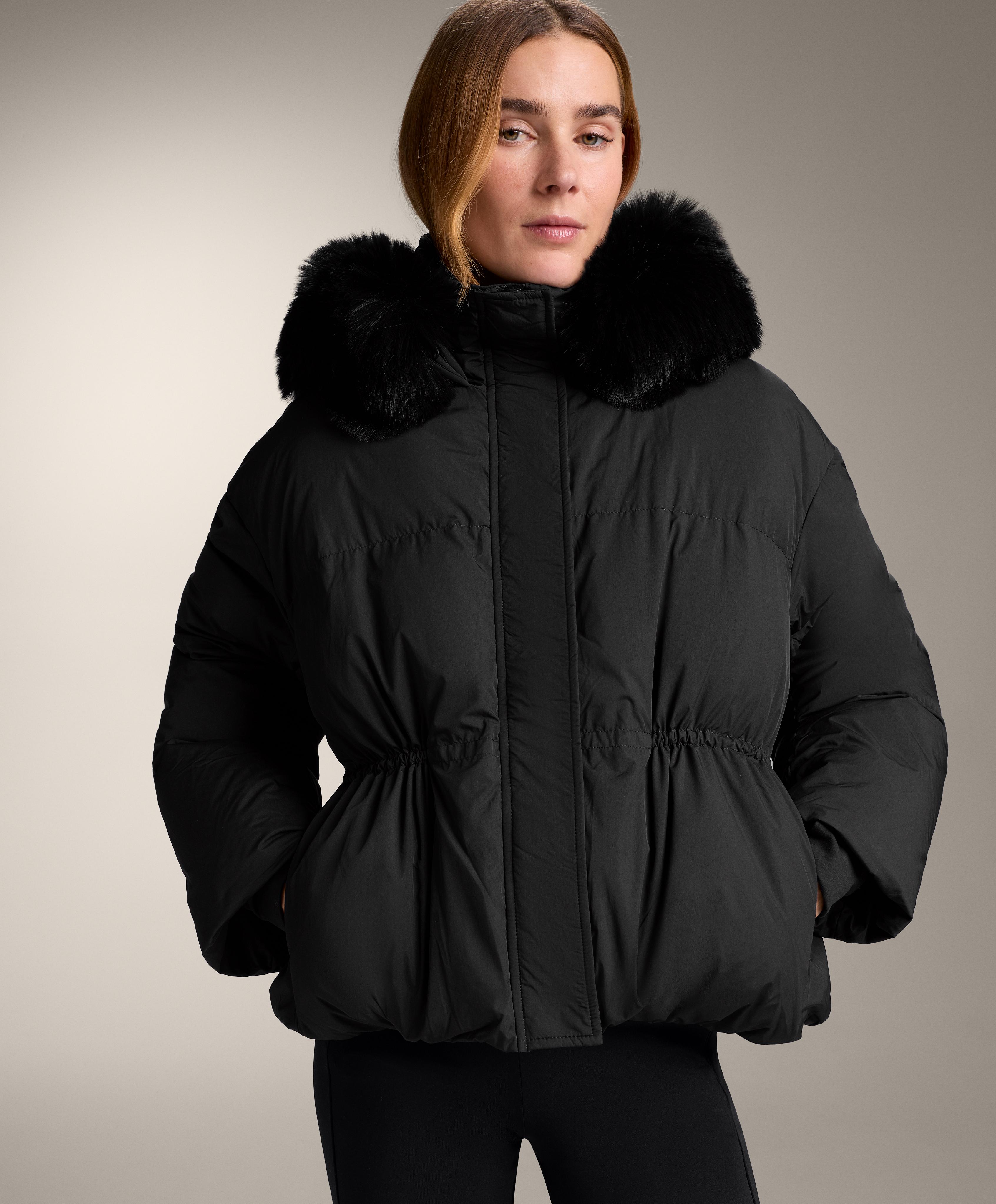 Short 100% down padded jacket — BLACK