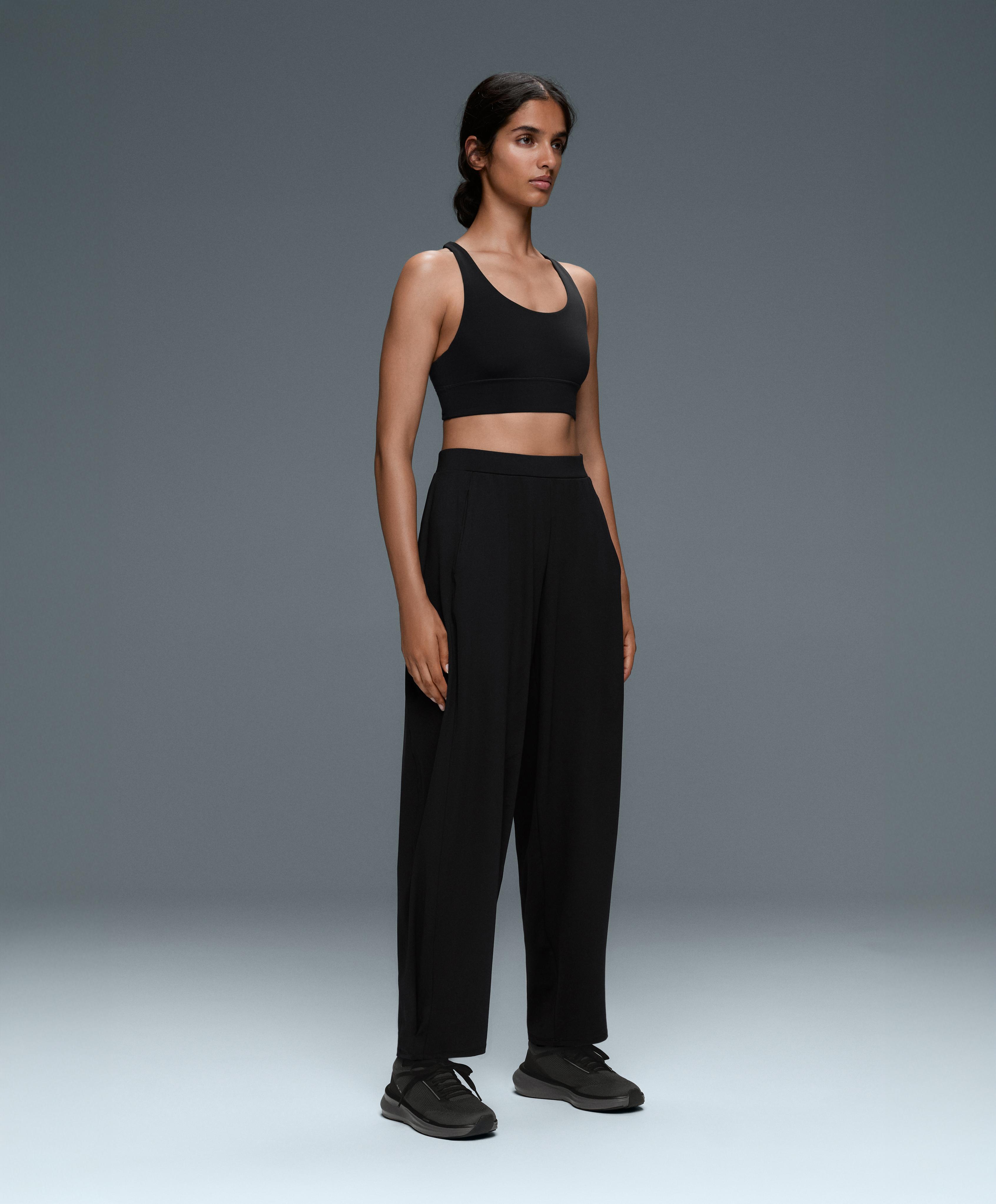Mid-rise Comfortlux balloon trousers — BLACK