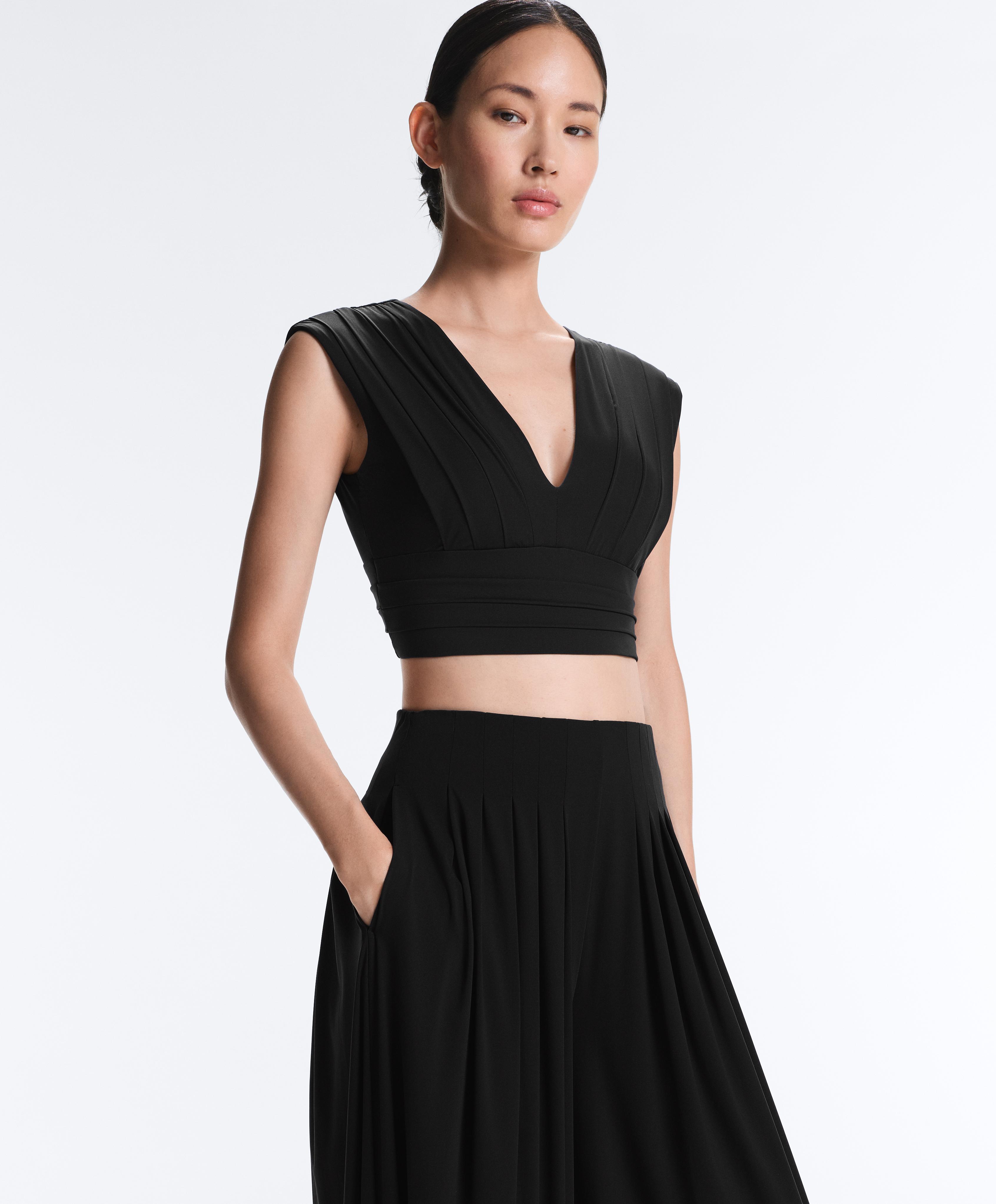 Light Touch long bloomer trousers — BLACK