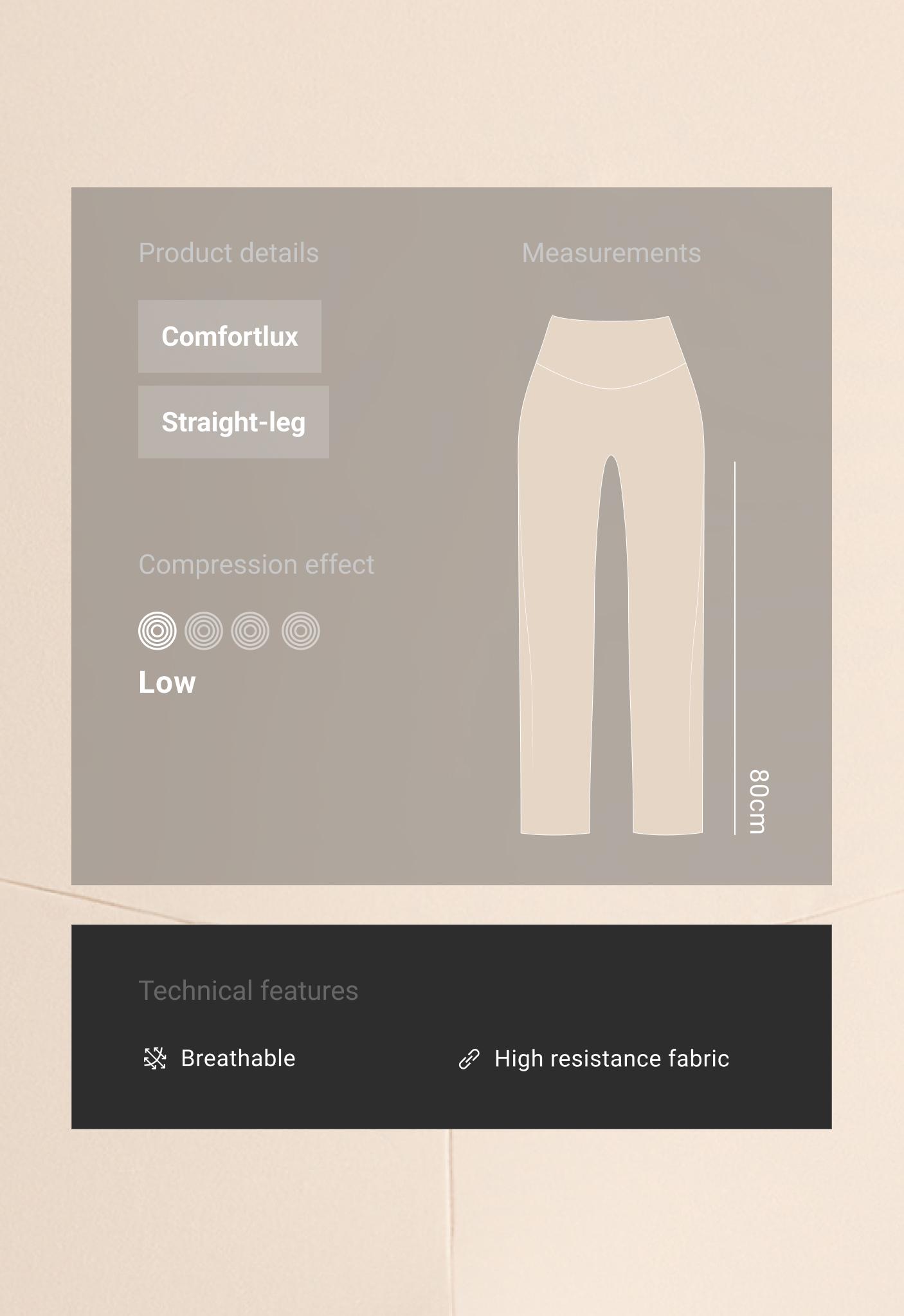 Comfortlux maternity straight-leg trousers — PALE BEIGE