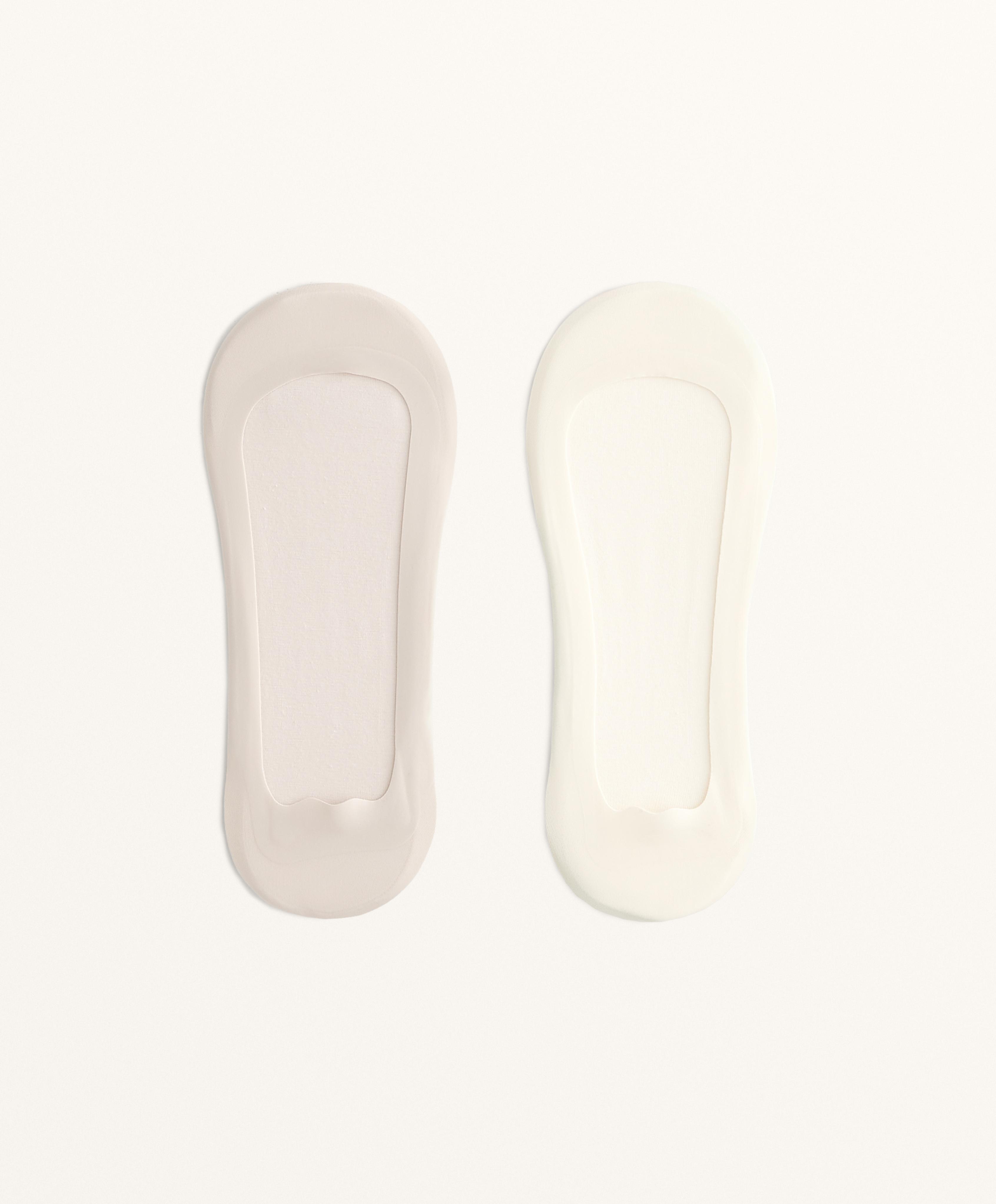 2 paires de socquettes invisibles avec microfibre low cut