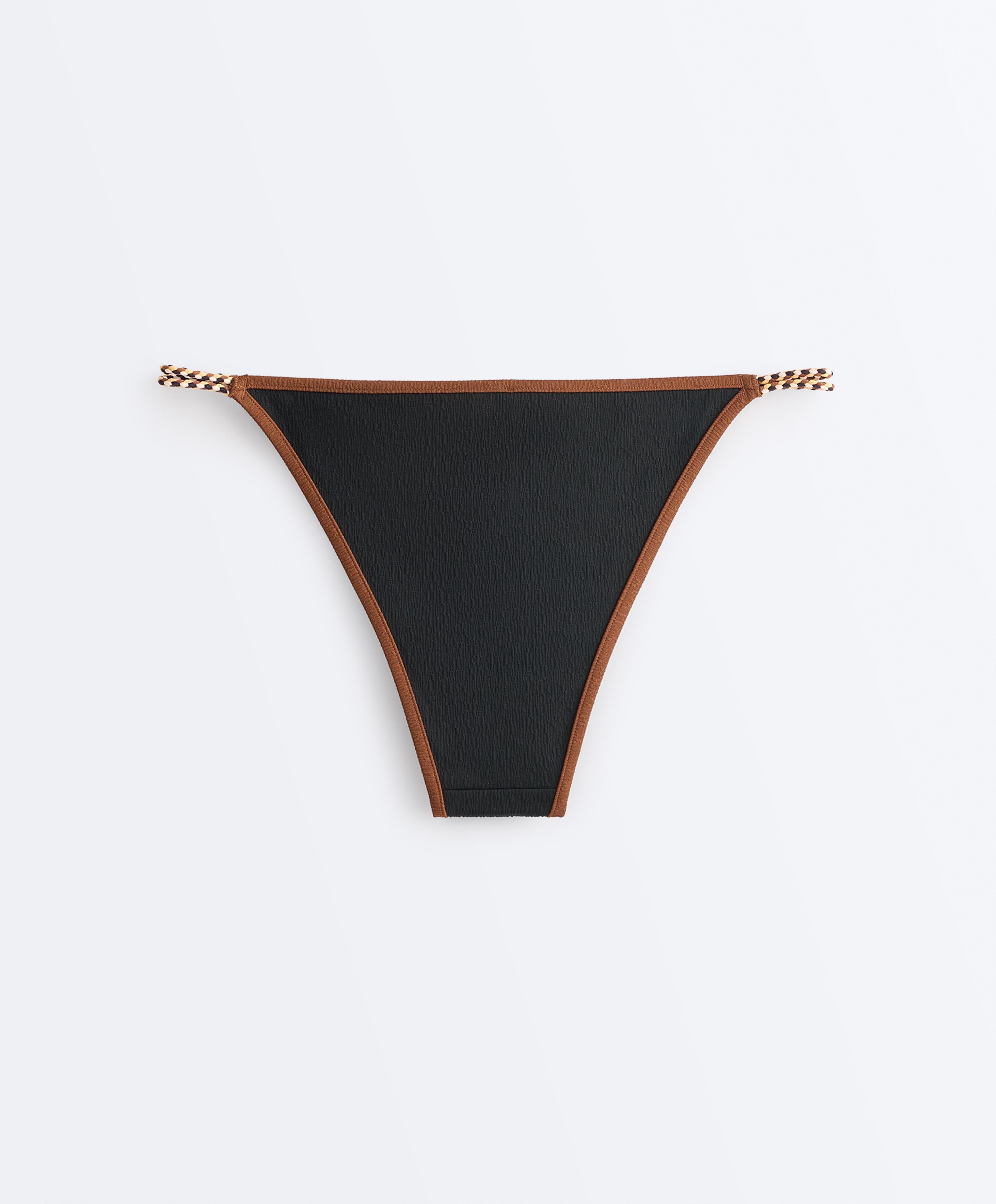 Contrast braid medium-coverage bikini briefs | OYSHO Kosovo