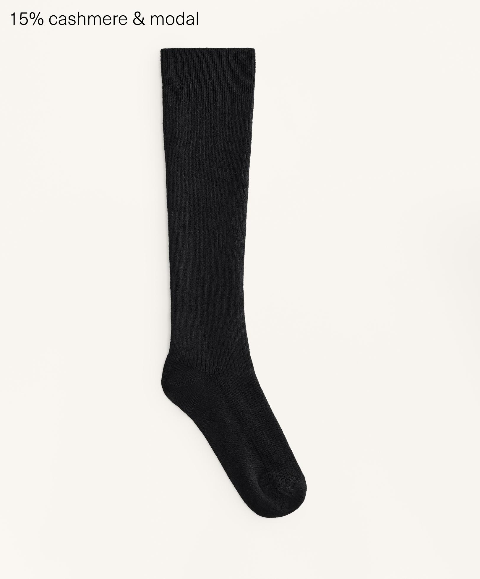 Chaussettes hautes 15 % cachemire et mélange modal Chaussettes hautes 15 % cachemire et mélange modal