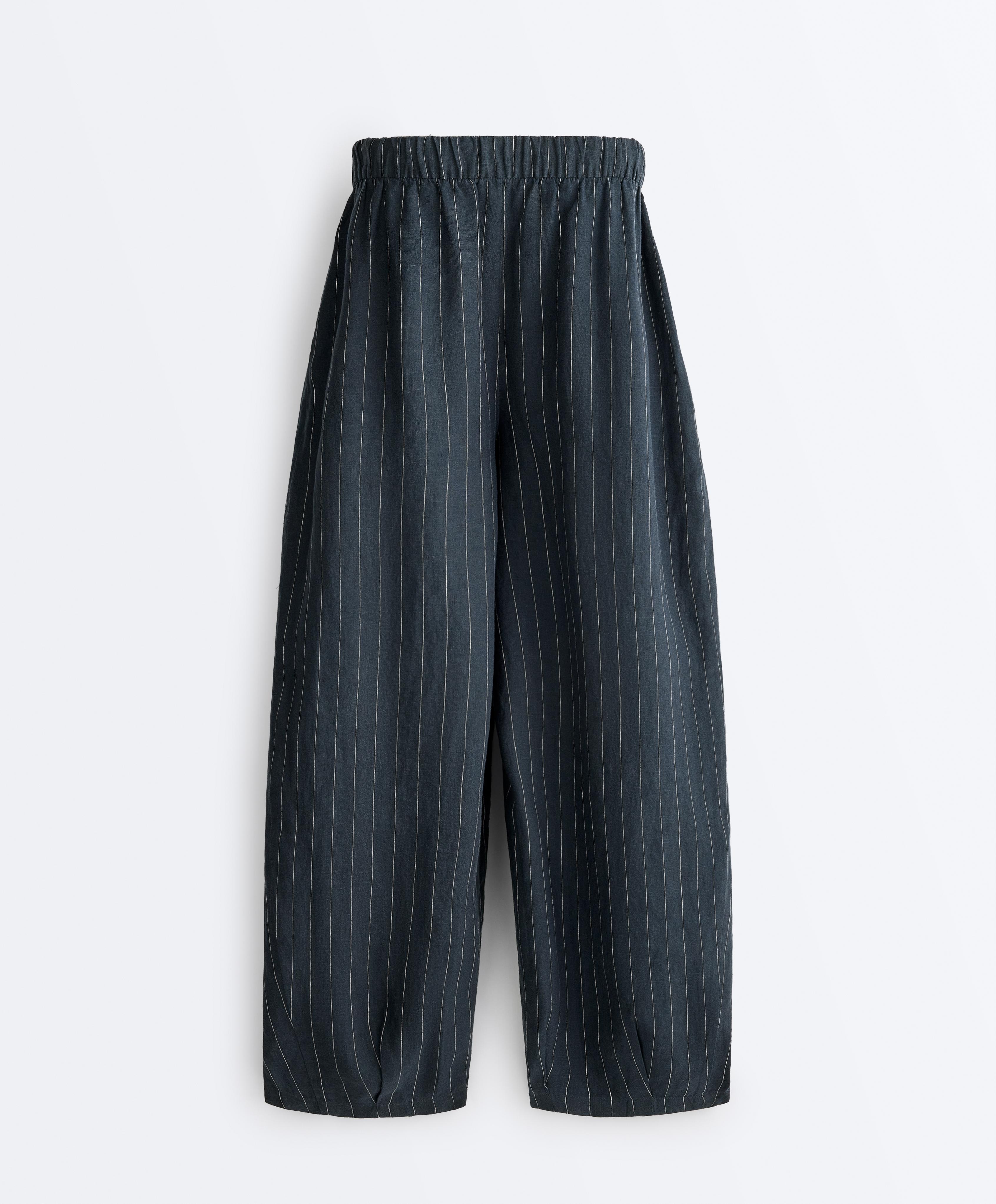 100% linen balloon trousers | OYSHO Iraq