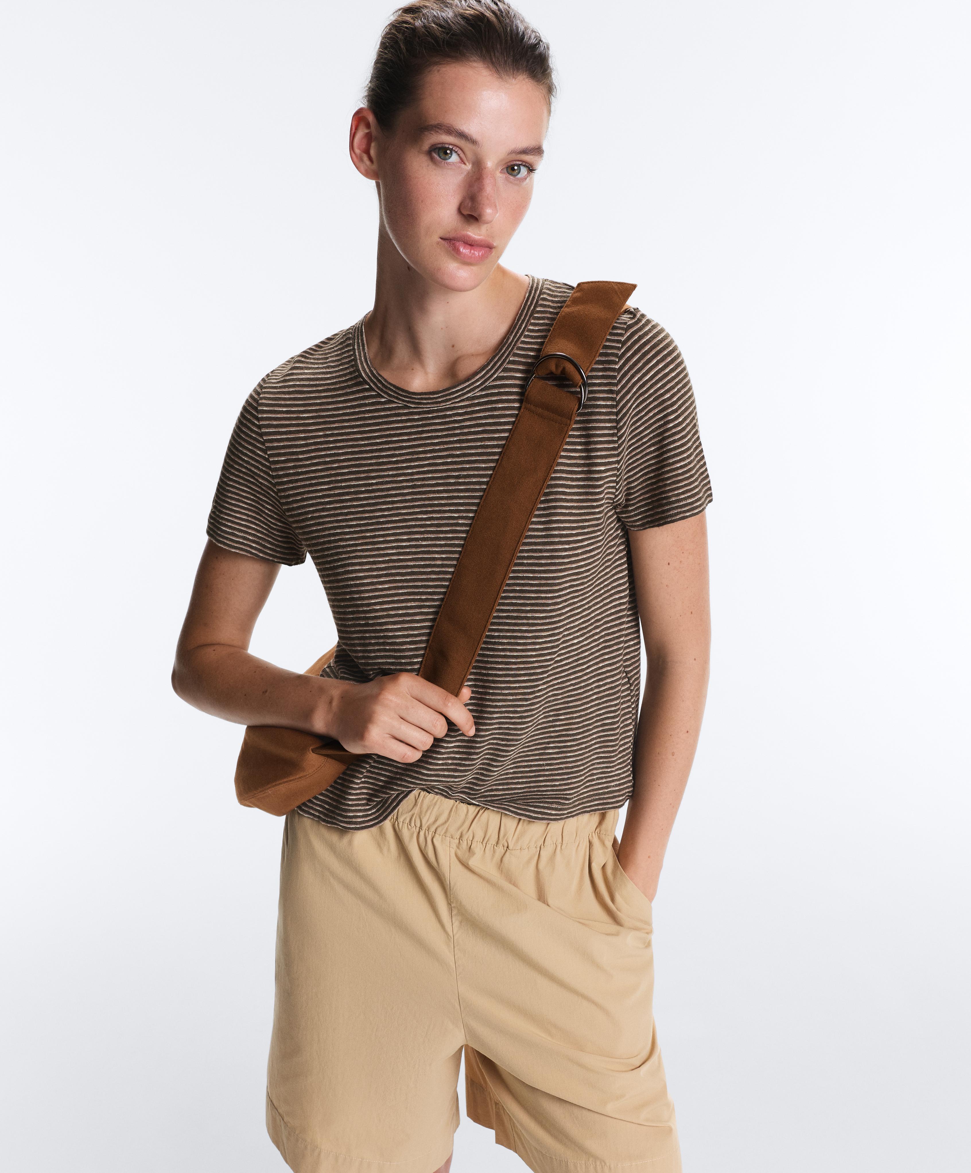 100% cotton crossbody bag — TOFFEE