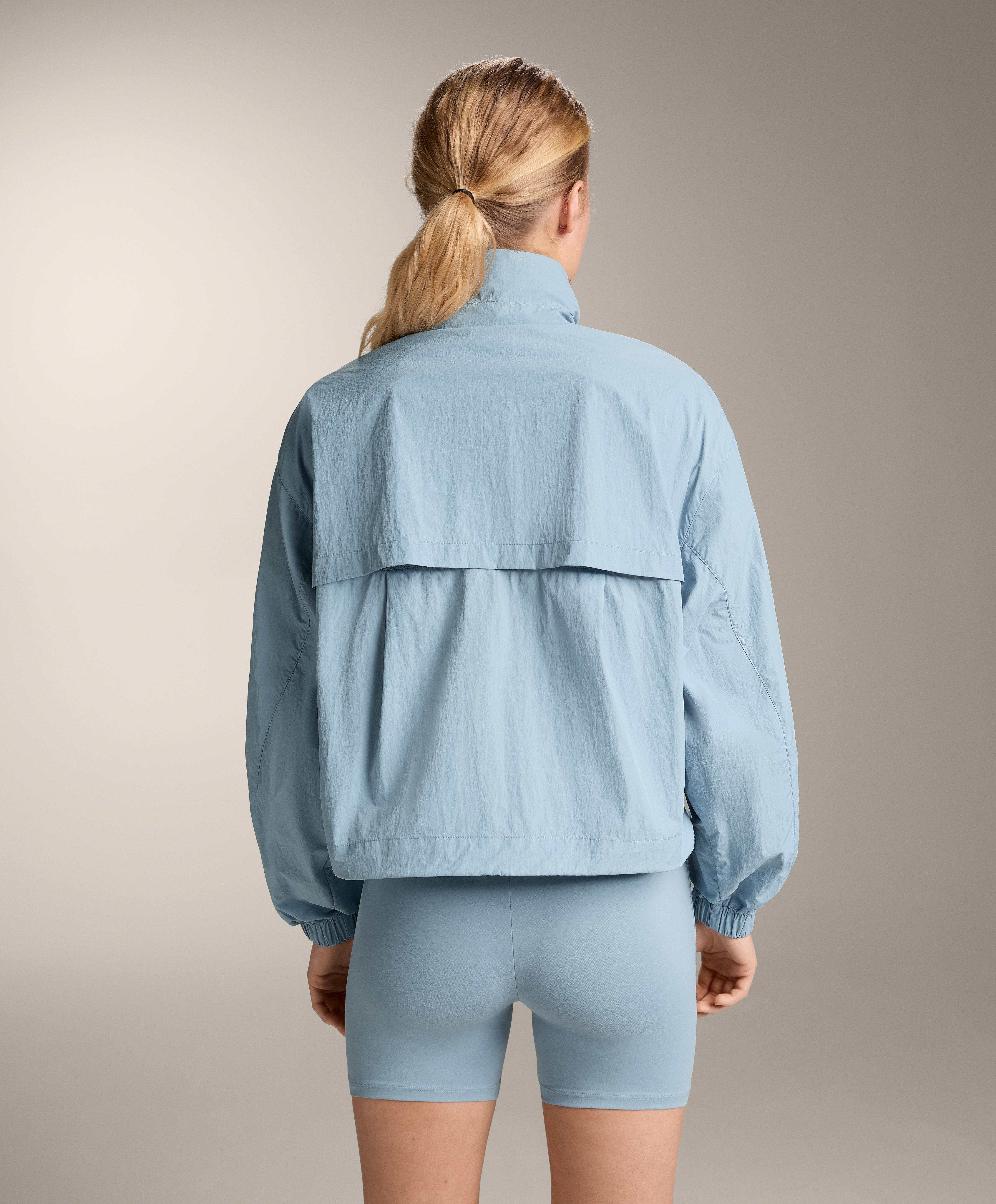 Water-repellent track jacket — SKY BLUE