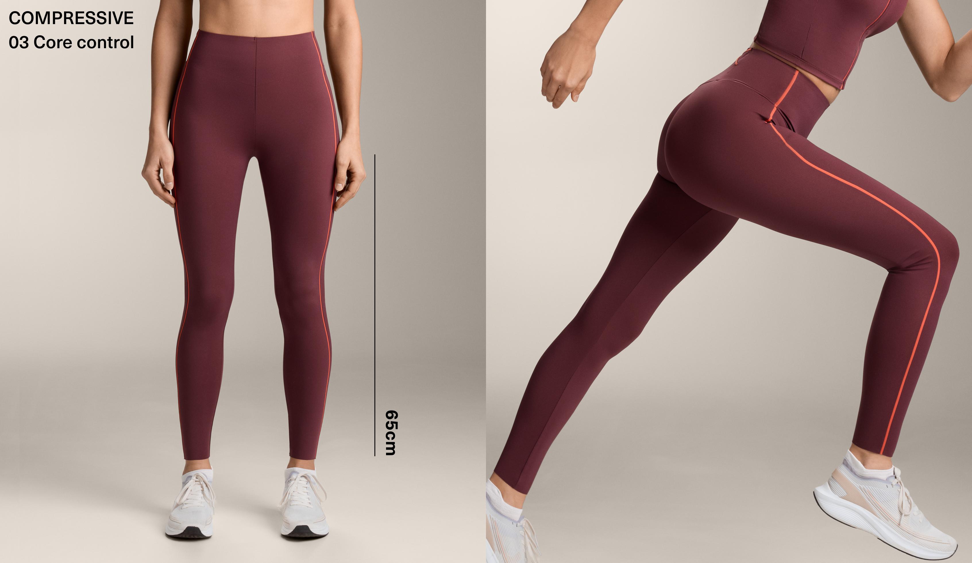 High-rise Compressive core-control 65cm ankle-length leggings