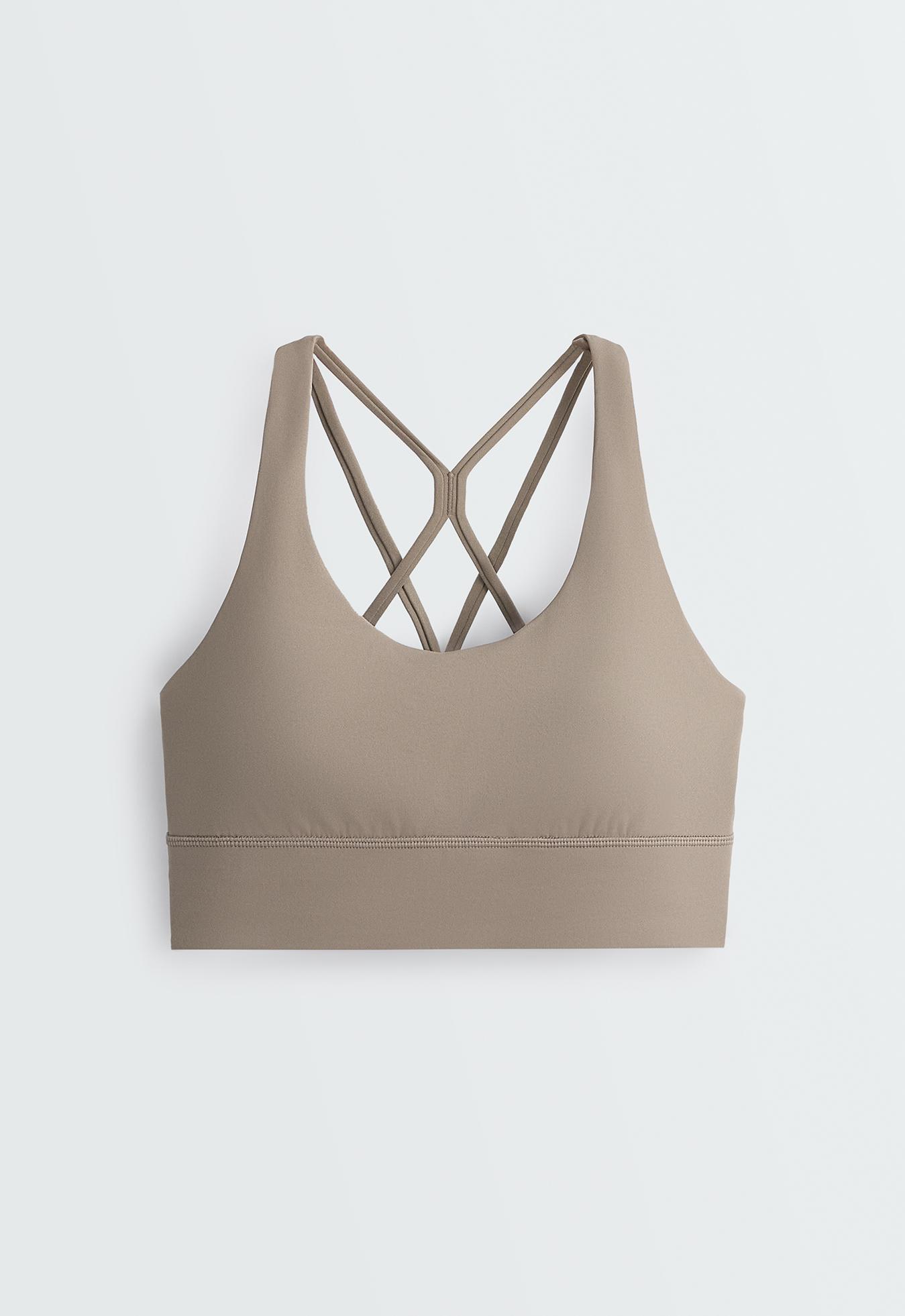 Medium-support Comfortlux sports bra with cups — DARK MINK