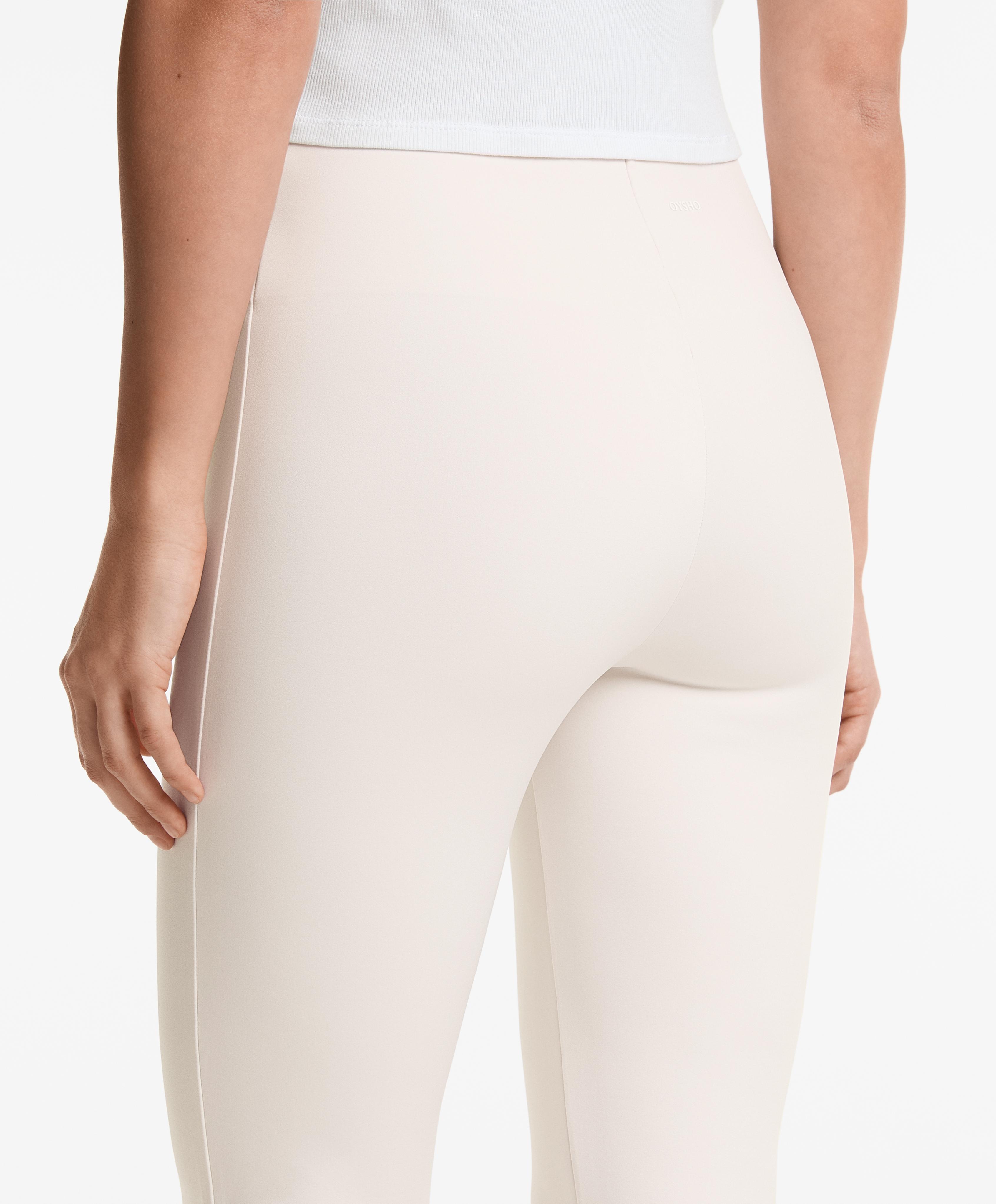 Neoprene-effect flare trousers Neoprene-effect flare trousers
