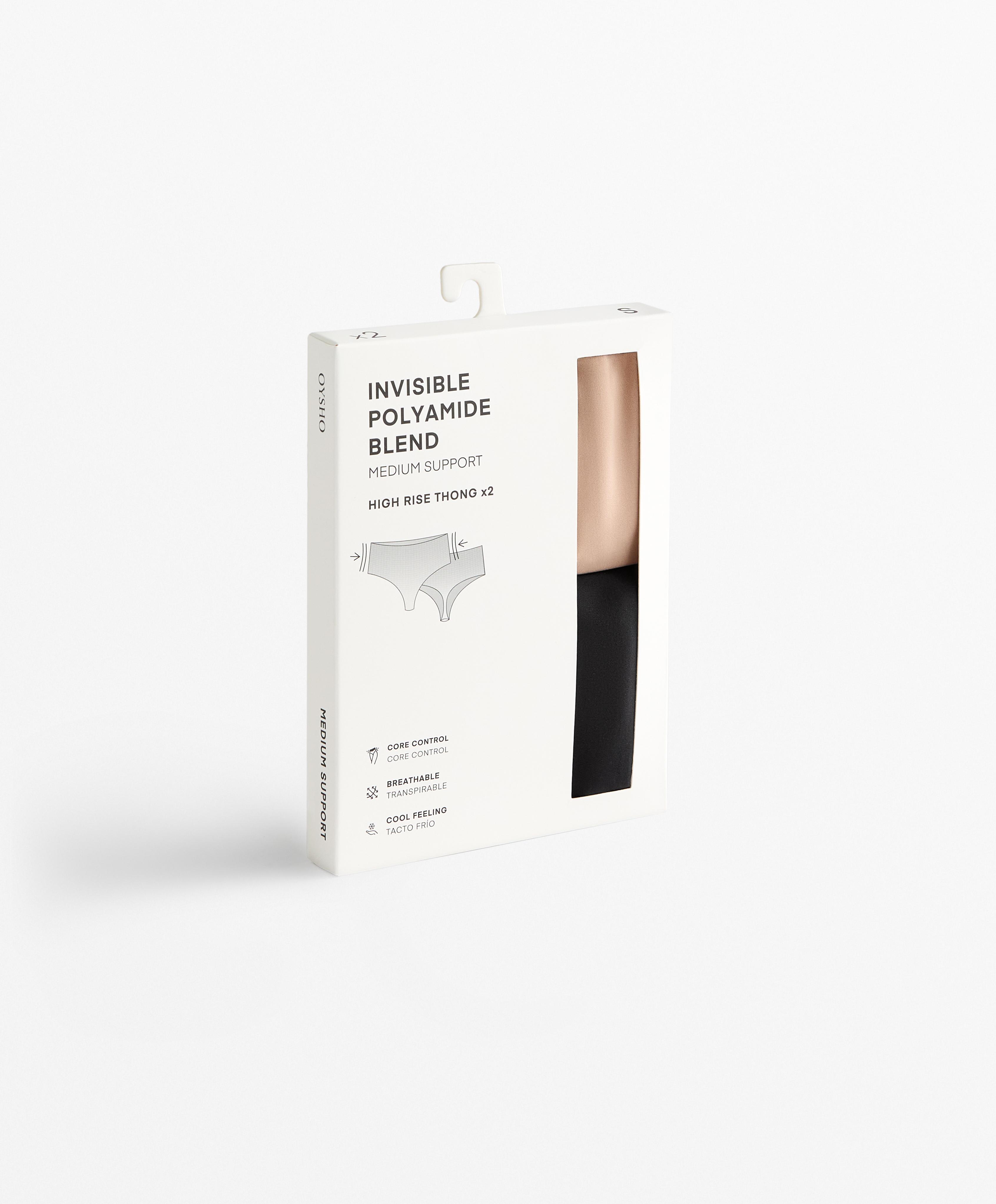 2 tangas en mélange de polyamide invisible medium support