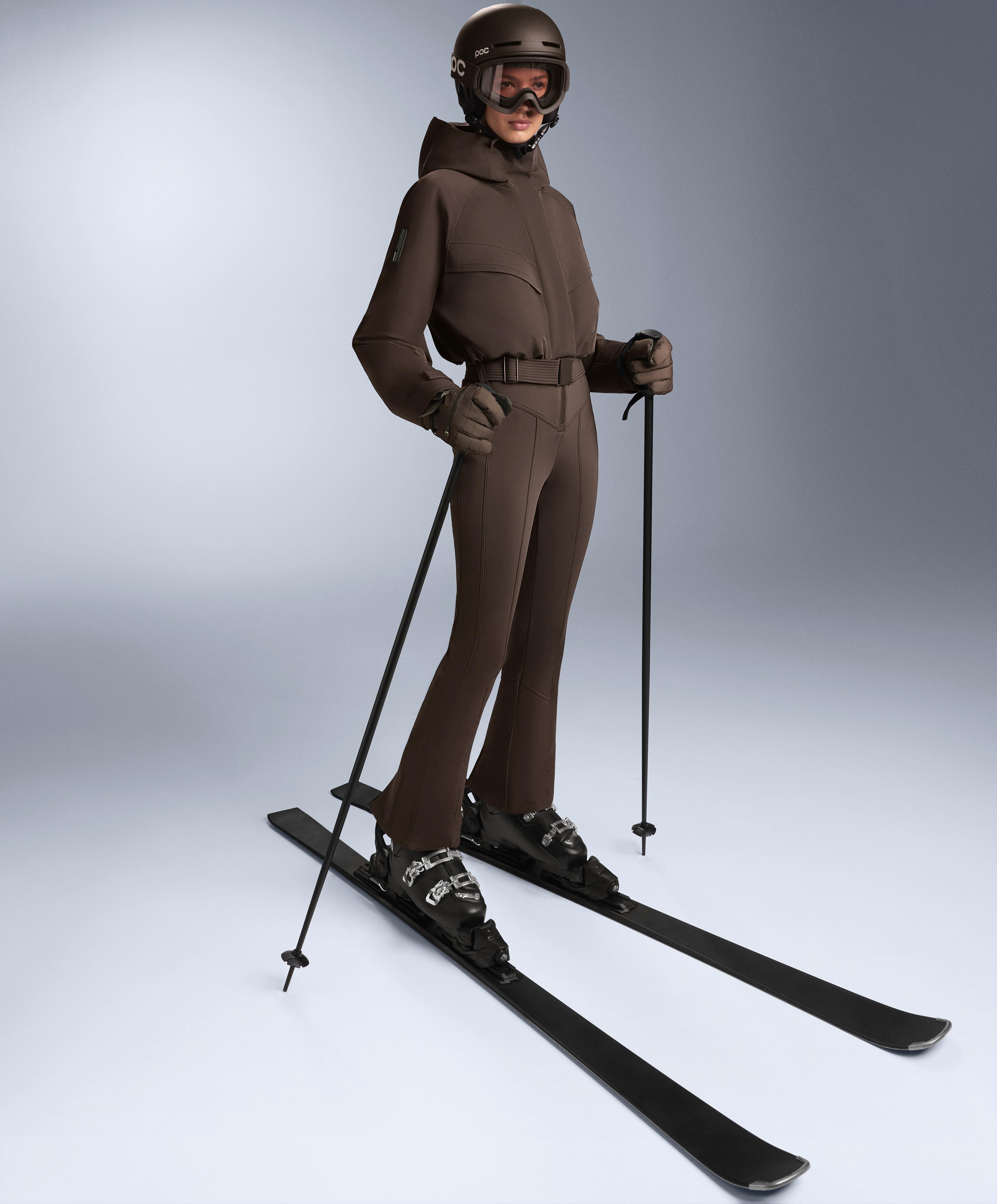 Primaloft® SKI water-resistant performance jumpsuit — DARK BROWN