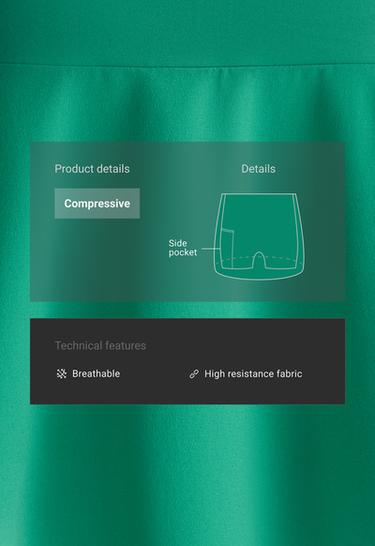 High rise Compressive skirt — EMERALD GREEN 2